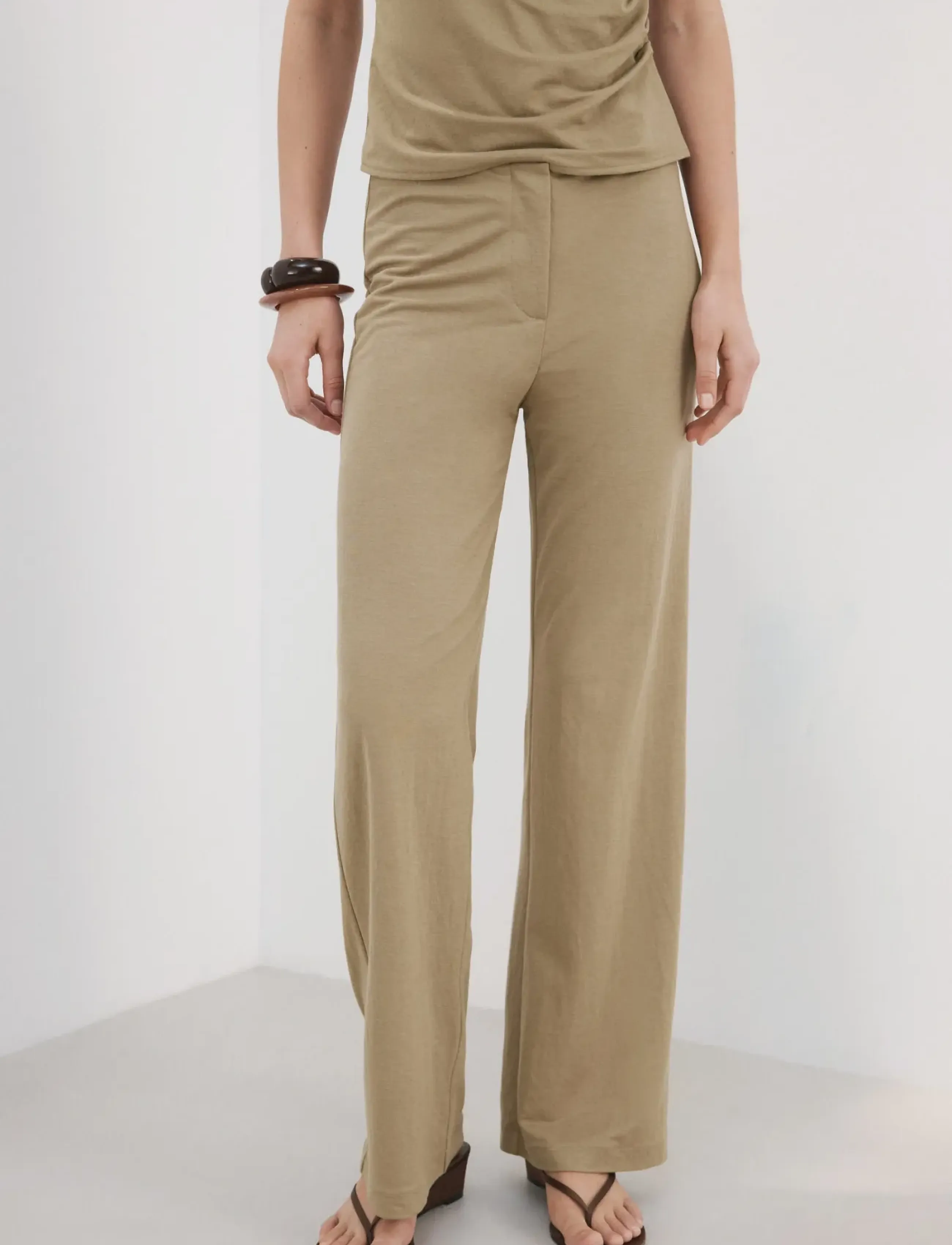 Straight Mid-Rise Trousers
