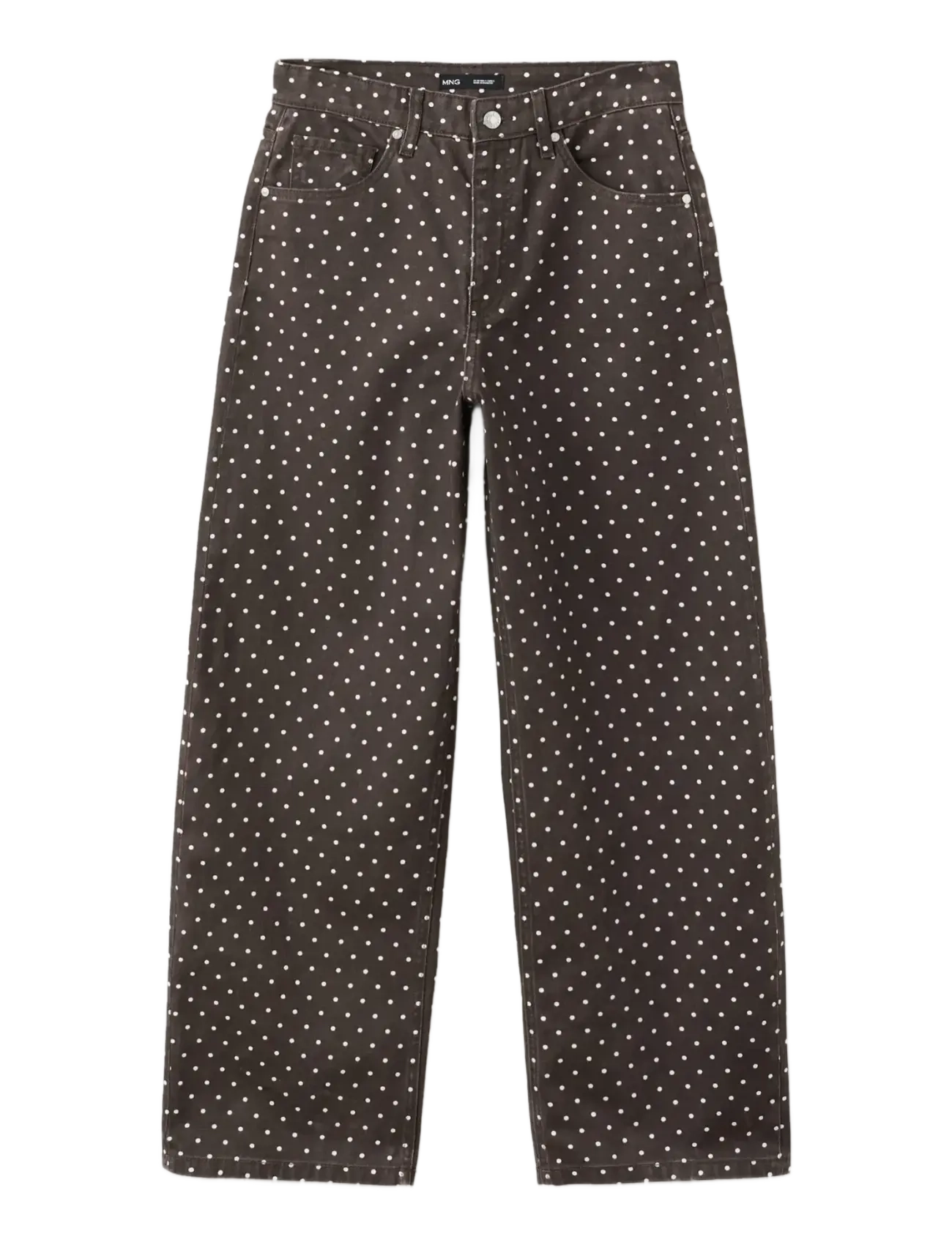 MANGO Polka Dot Balloon Jeans Braun - 38 - Damen