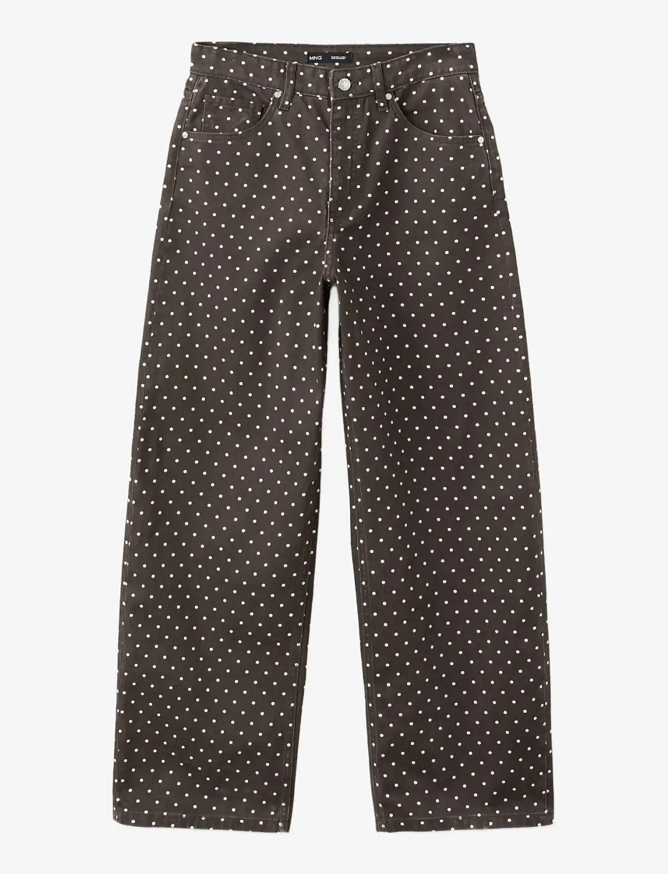 Mango - Polka dot balloon jeans - barrel jeans - dark brown - 1