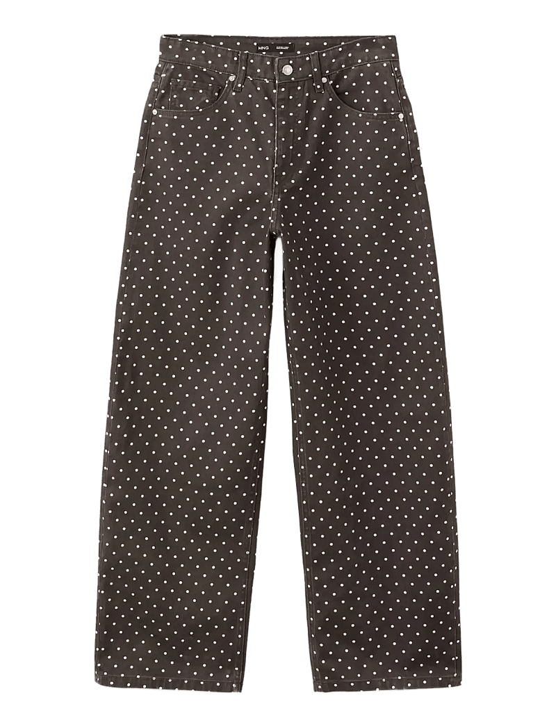 Mango - Polka dot balloon jeans - barrel jeans - dark brown - 1