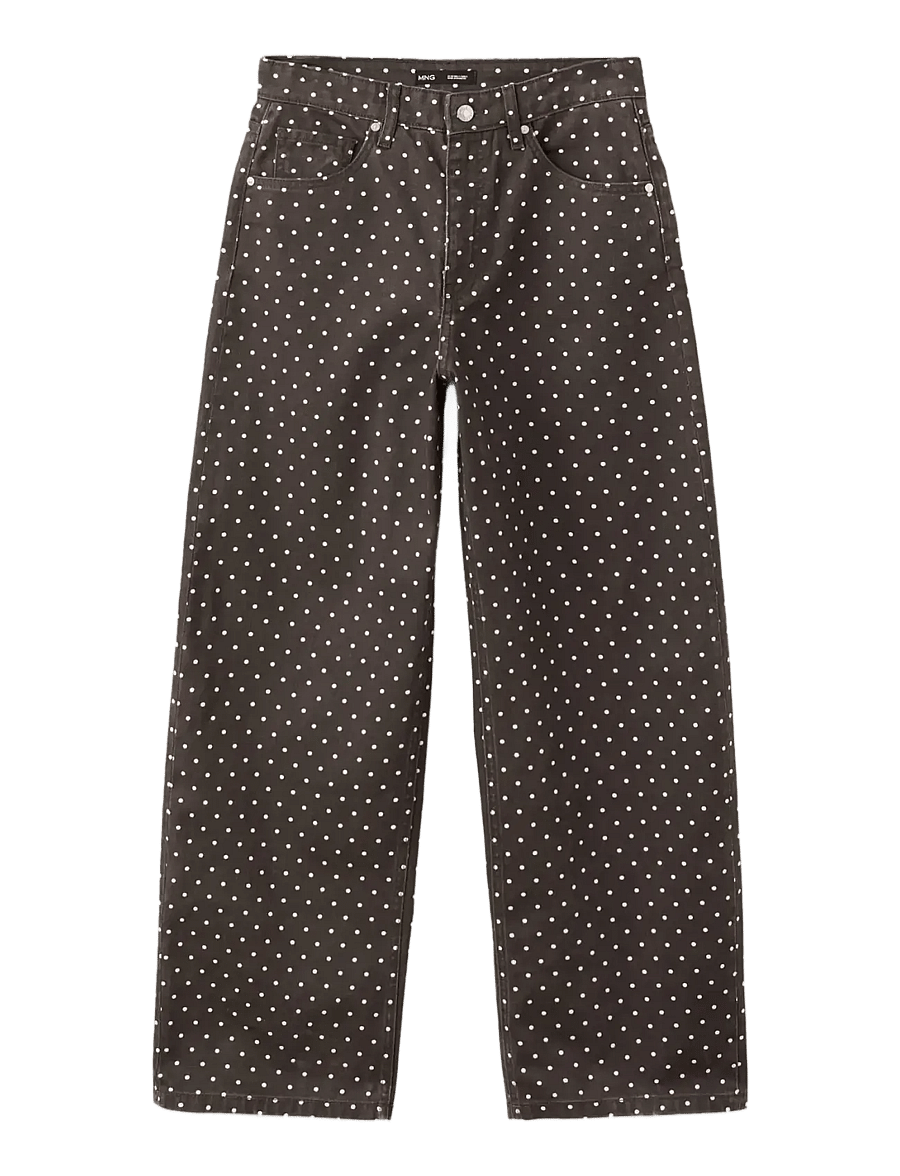 Mango - Polka dot balloon jeans - barrel jeans - dark brown - 1