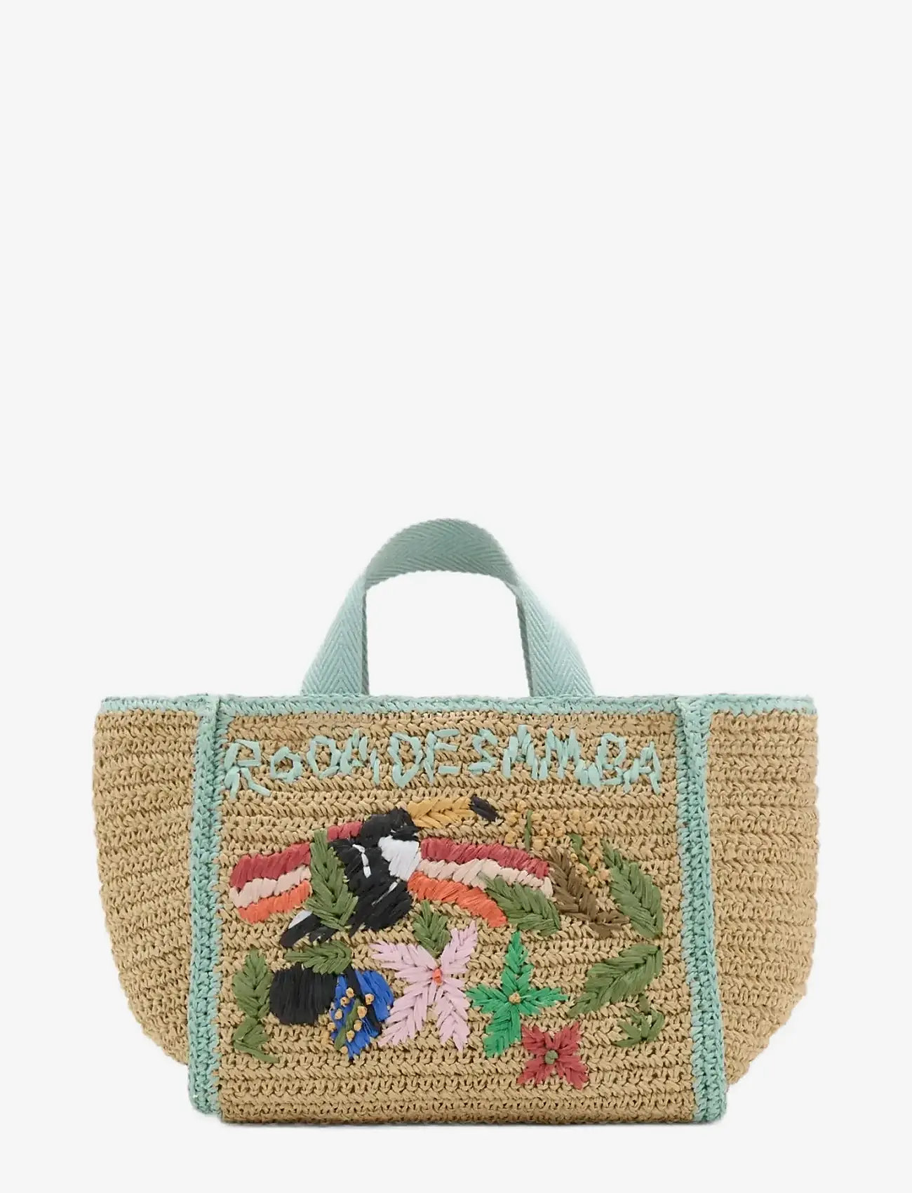Mango - Square bag with tropical print - totes & små vesker - lt pastel brown - 0