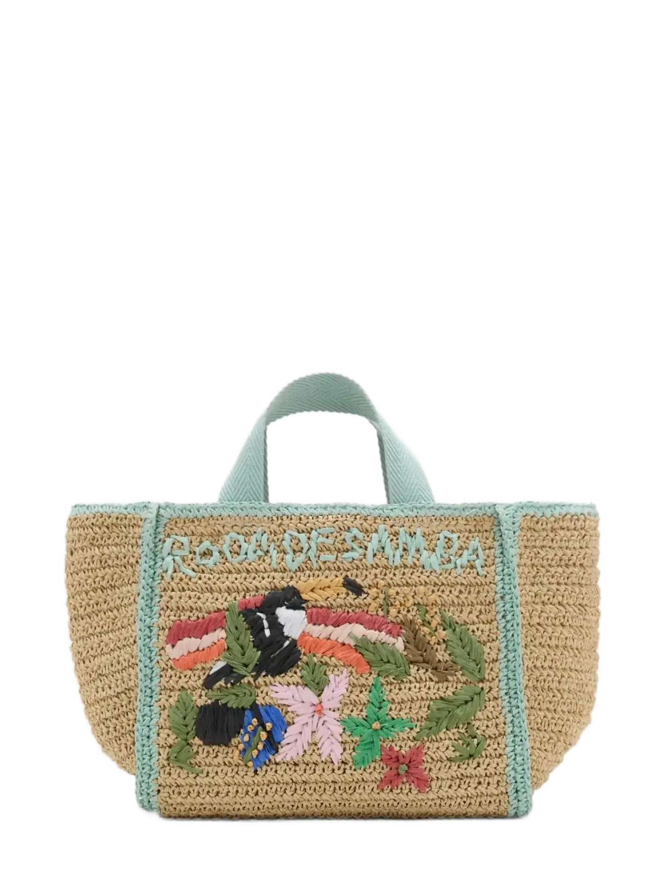Mango Square bag with tropical print - Accessories - LT PASTEL BROWN / beige