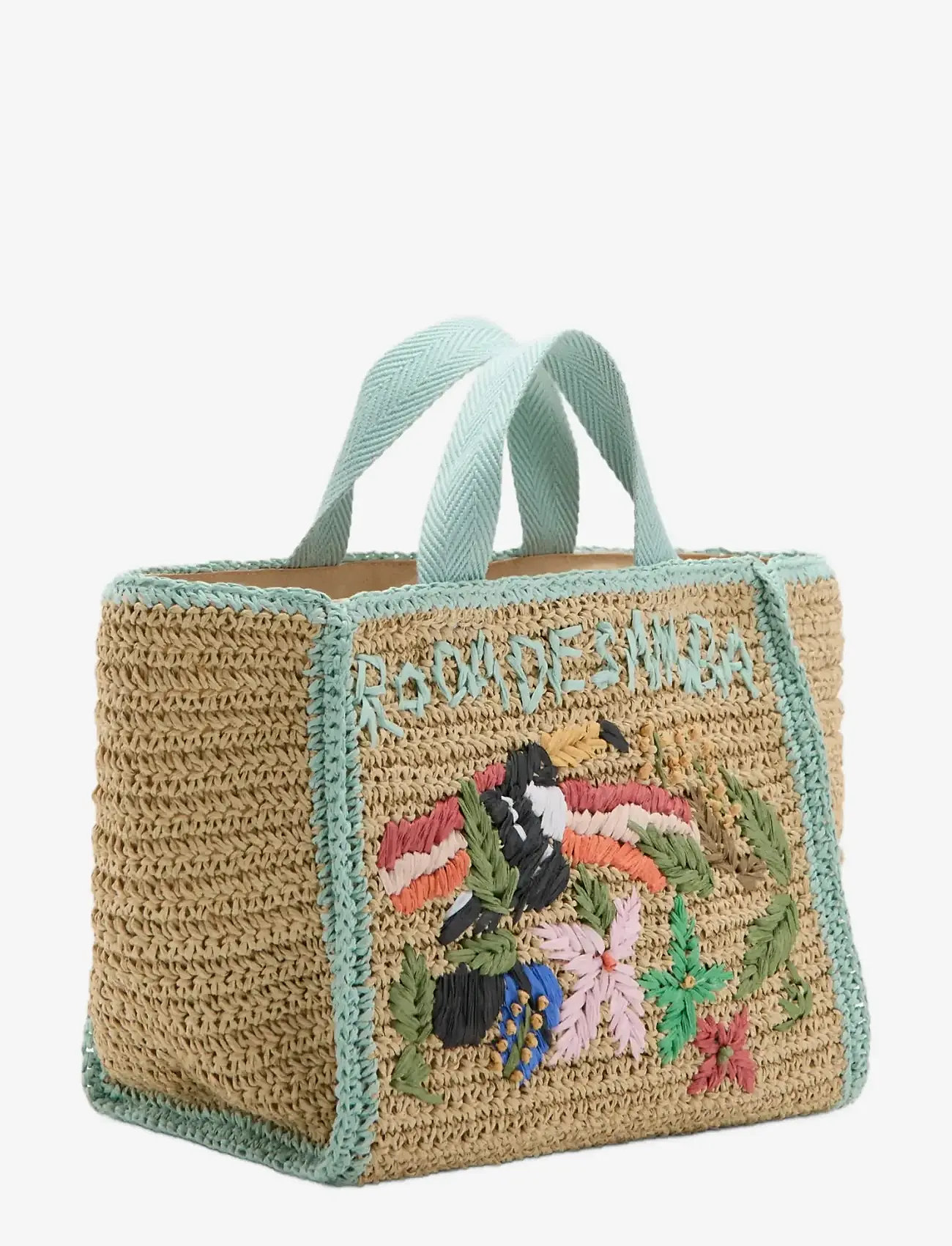 Mango - Square bag with tropical print - totes & små vesker - lt pastel brown - 1