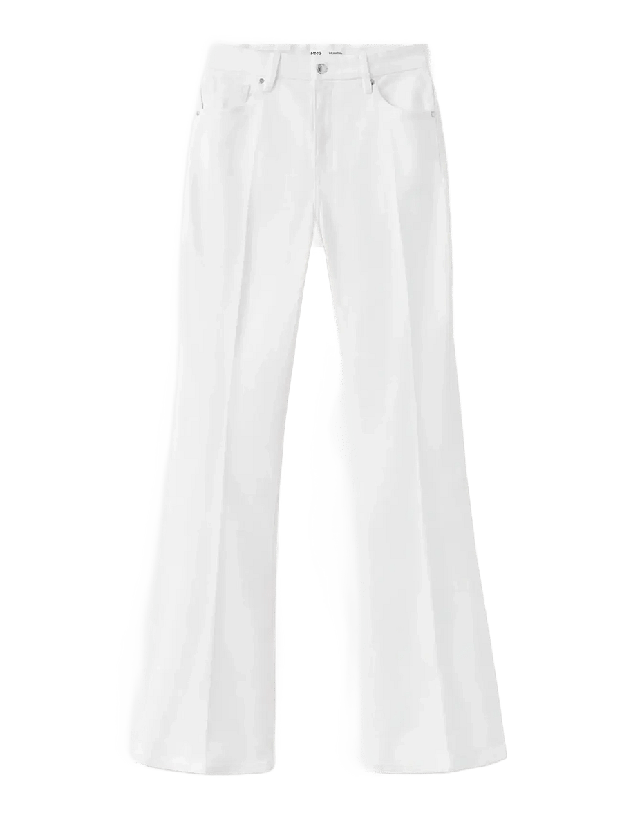 Mango - Violet flared high-rise jeans - flared jeans - white - 1