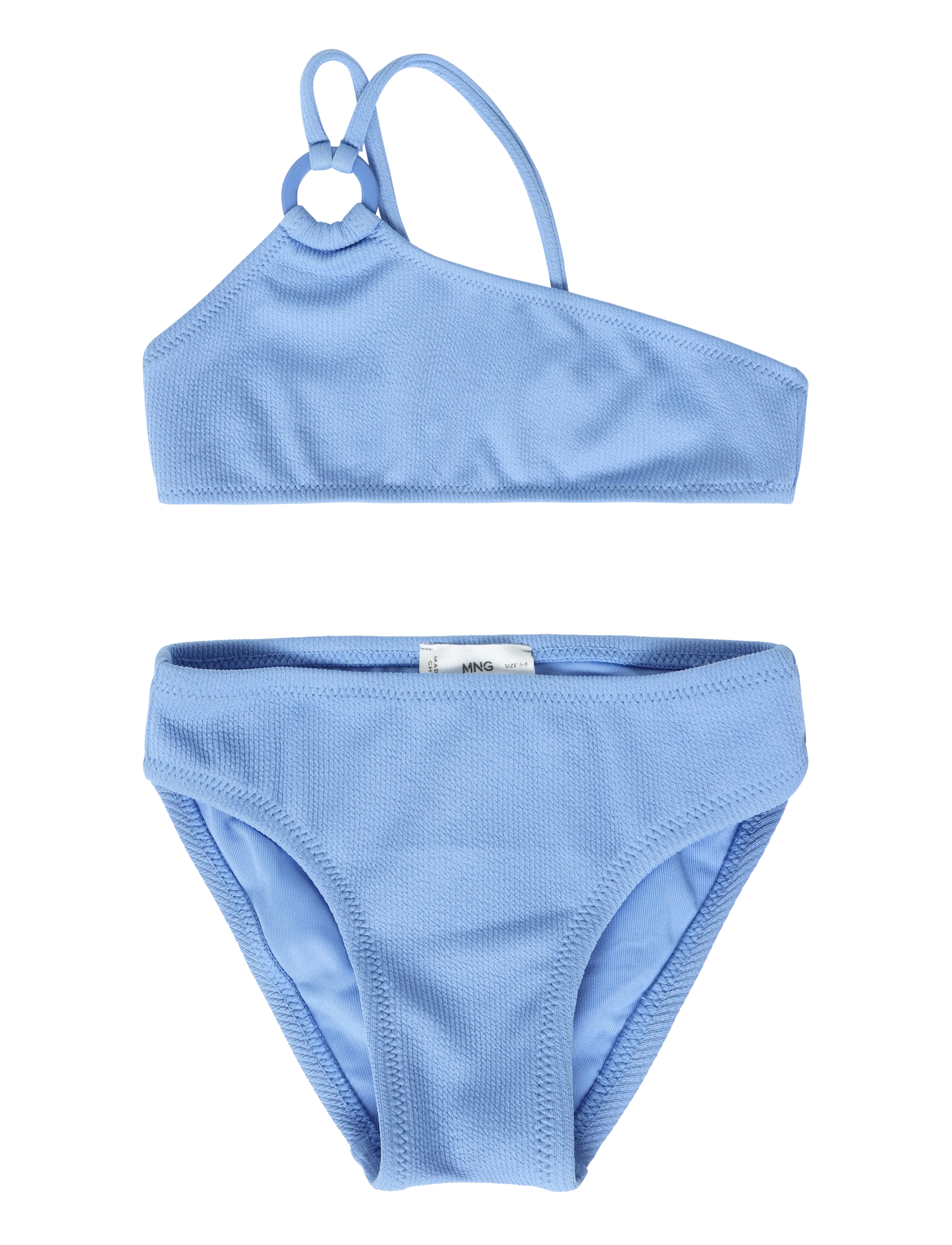 Mango Asymmetric ring bikini - Badetøj - MEDIUM BLUE / blue