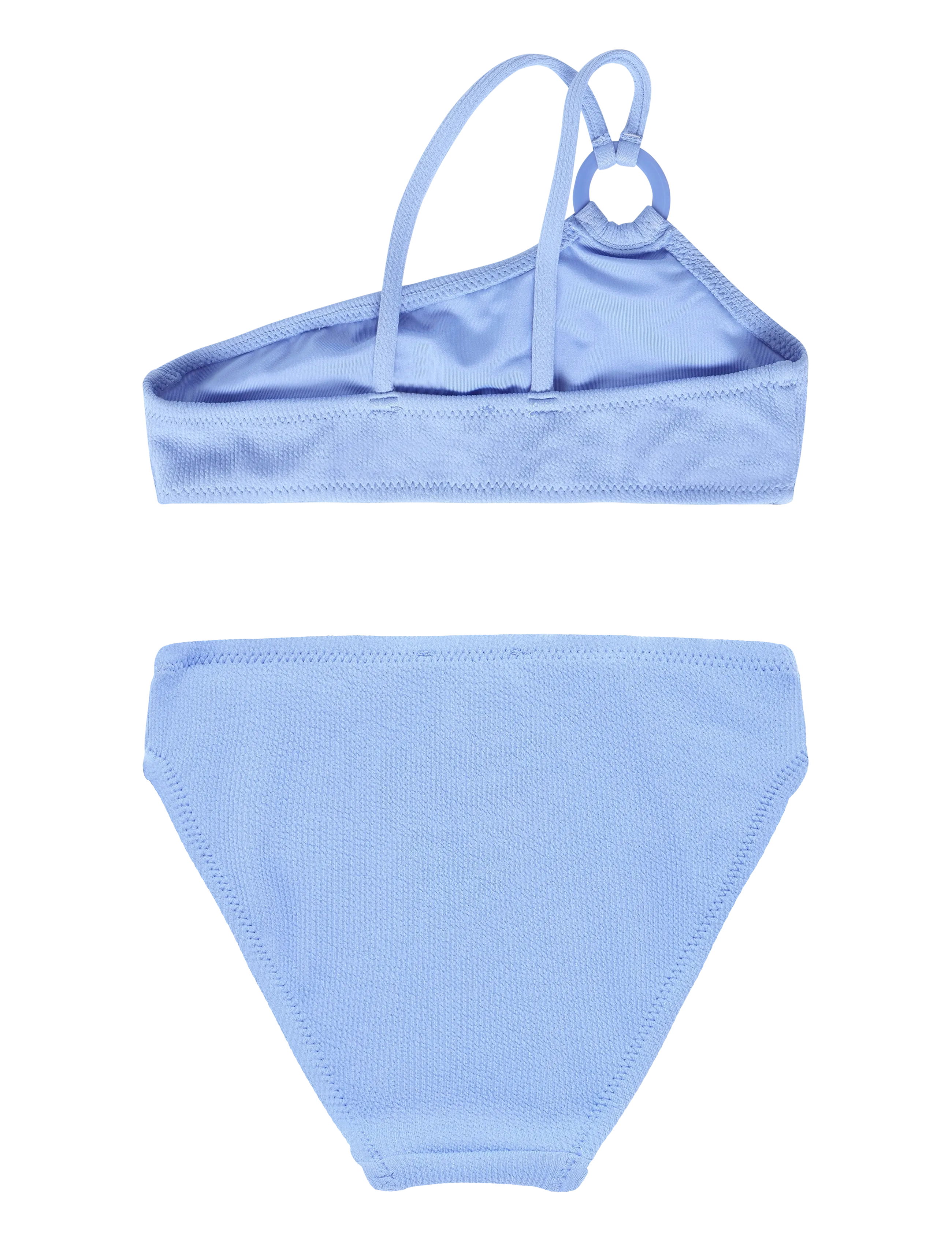 Mango - Asymmetric ring bikini - medium blue - 1
