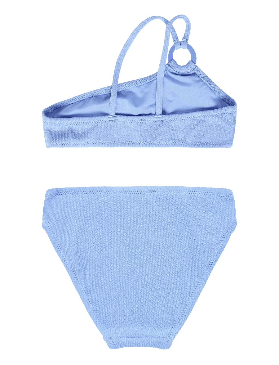 Mango - Asymmetric ring bikini - medium blue - 1