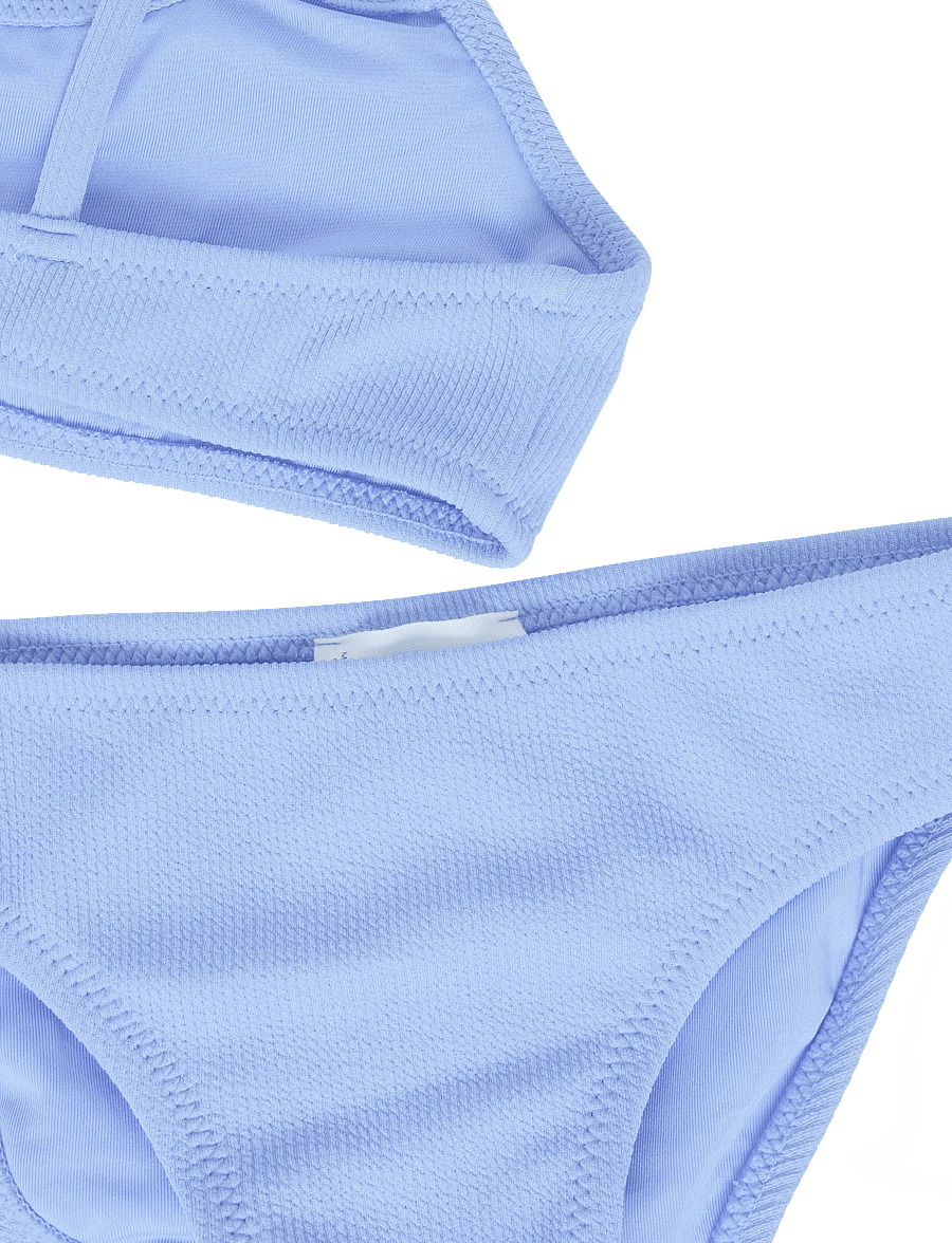 Mango - Asymmetric ring bikini - medium blue - 2