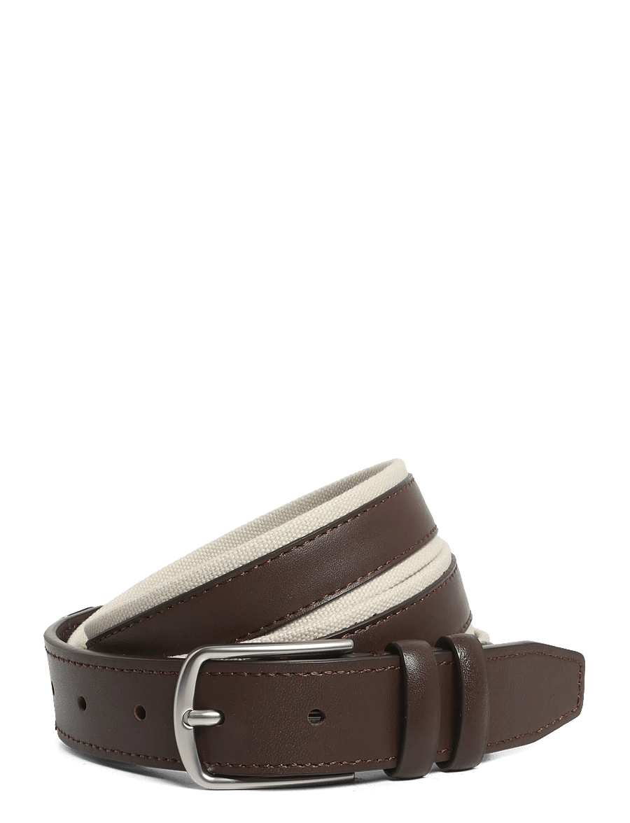Mango - Leather mixed belt - klassiset vyöt - brown - 0
