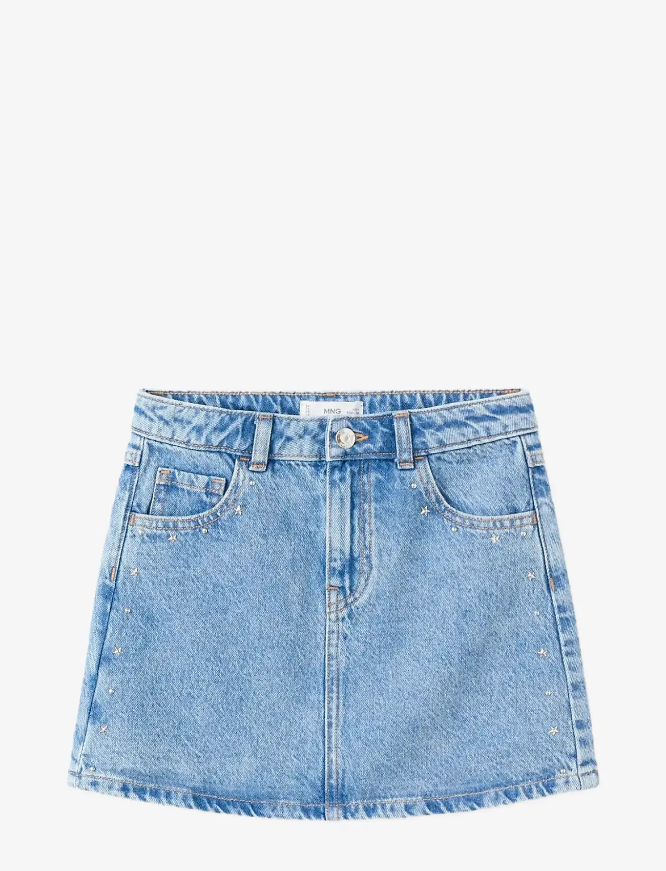 Mango - Studded denim skirt - korte nederdele - open blue - 0