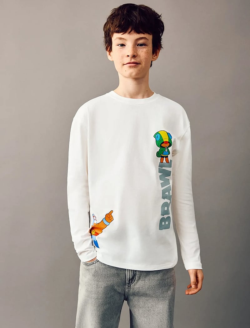 Mango - Brawl Stars T-shirt - langärmelig - natural white - 0