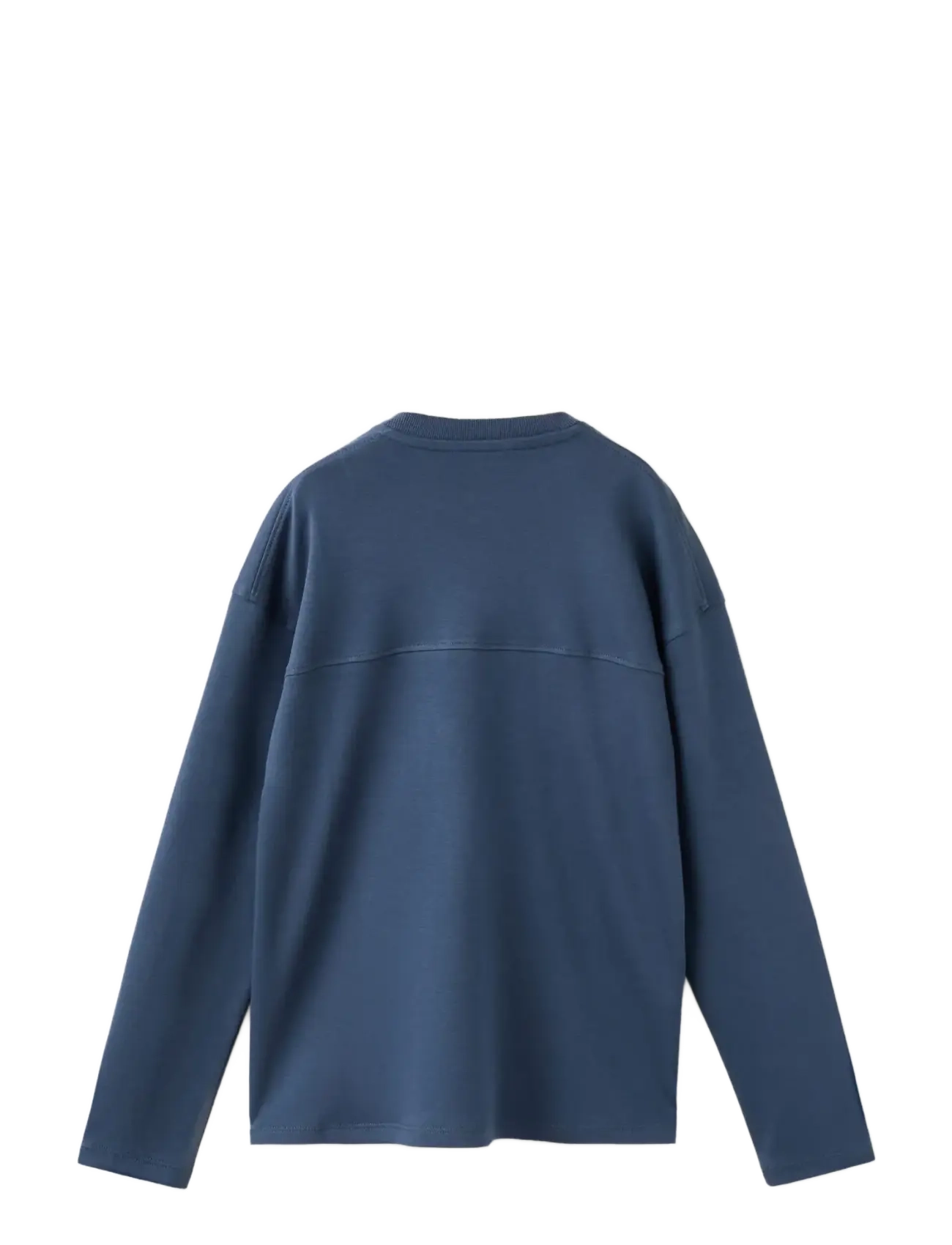 Mango - T-shirt with pocket and seam detail - langærmede t-shirts - dark blue - 1