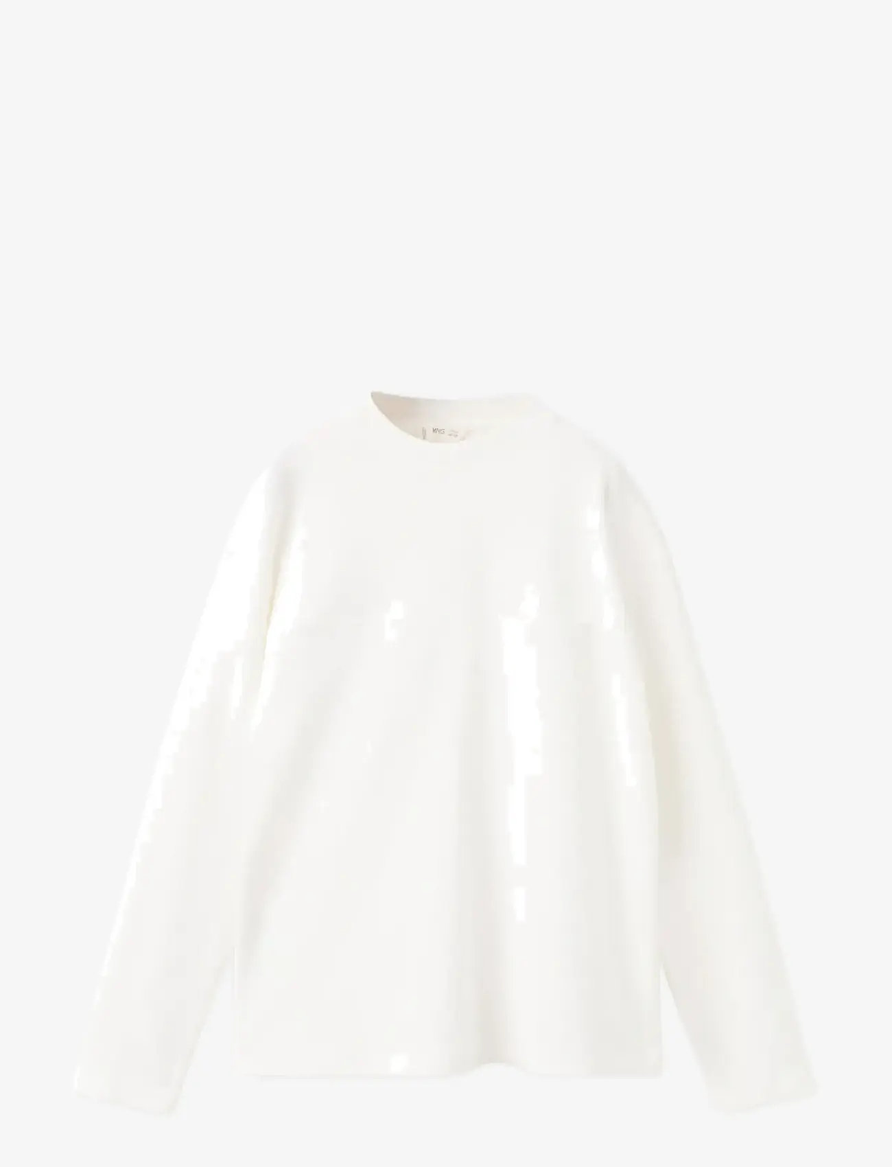 Mango - T-shirt with pocket and seam detail - langärmelig - natural white - 1