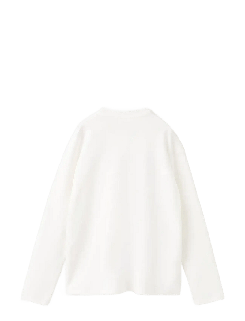 Mango - T-shirt with pocket and seam detail - langärmelig - natural white - 2