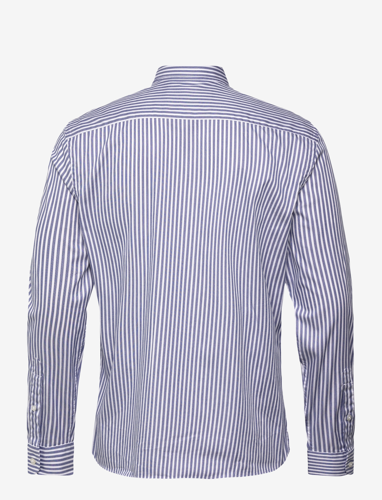 Mango - Regular fit striped cotton shirt - stribede skjorter - medium blue - 2