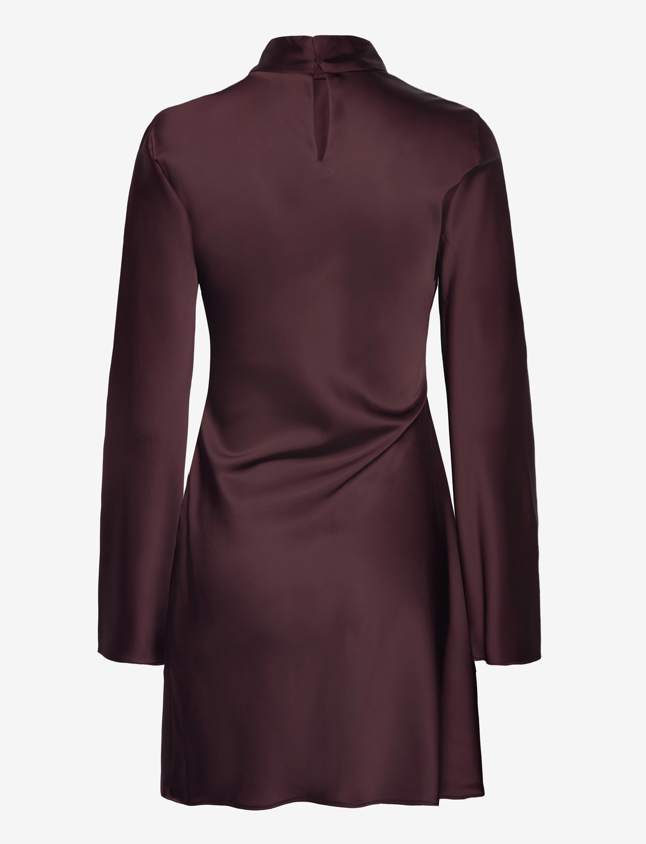 Mango - Satin dress with pleat detail - cocktail dresses - dark red - 2