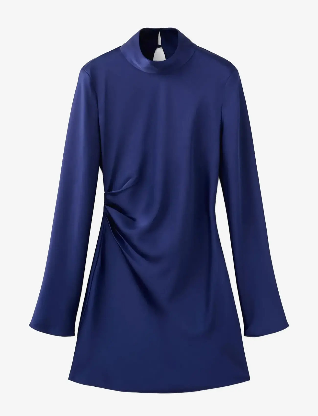 Mango - Satin dress with pleat detail - cocktailkjoler - medium blue - 1