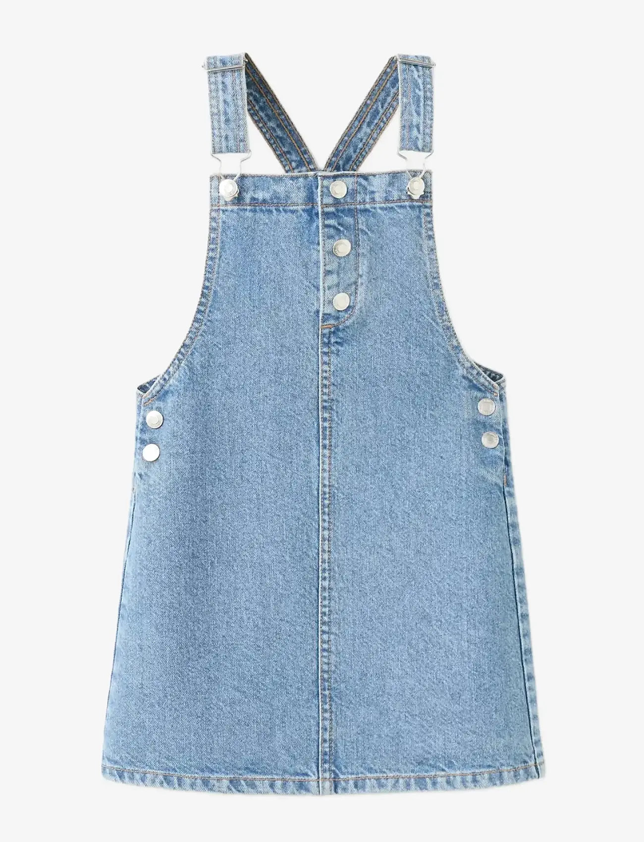 Mango - Short denim pinafore - overallkjoler - open blue - 0