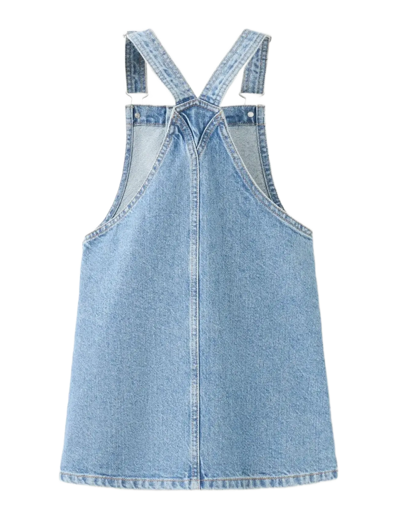 Mango - Short denim pinafore - dongerikjole - open blue - 1