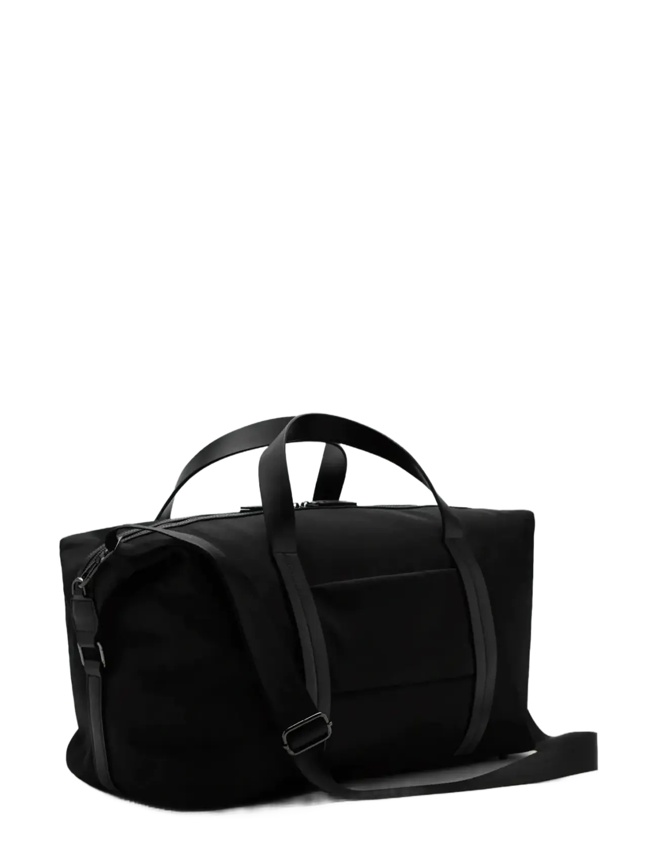 Mango - Combined leather bowling handbag - black - 1