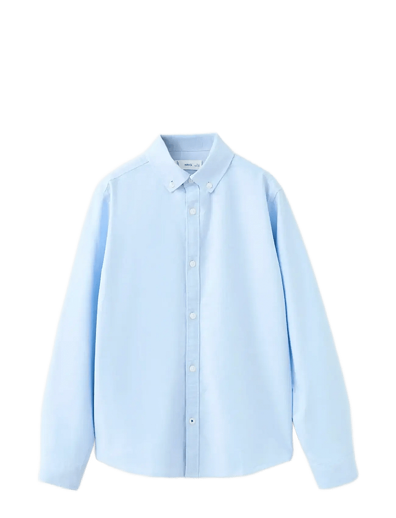 Mango - Oxford cotton shirt - langærmede skjorter - lt-pastel blue - 1
