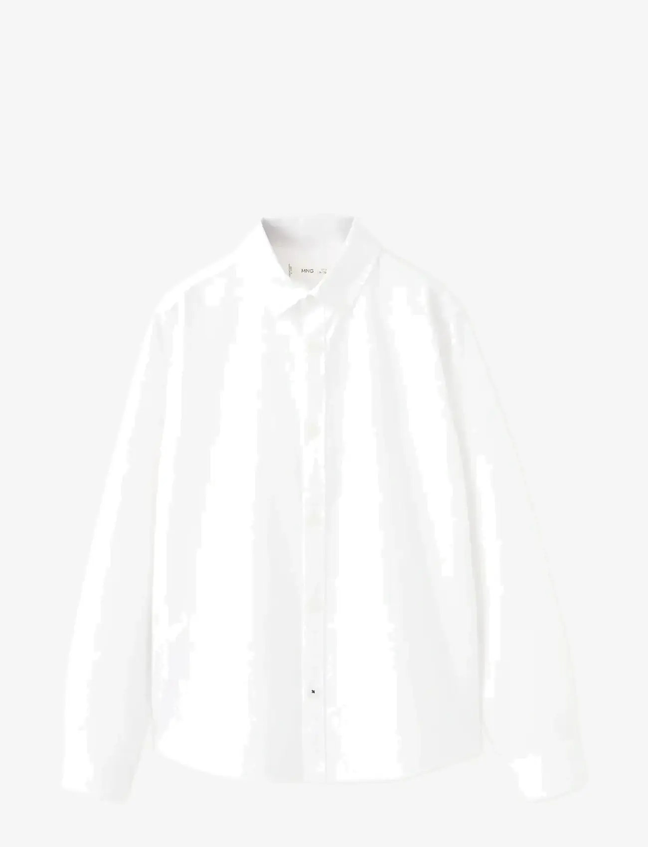 Mango - Oxford cotton shirt - langærmede skjorter - white - 1