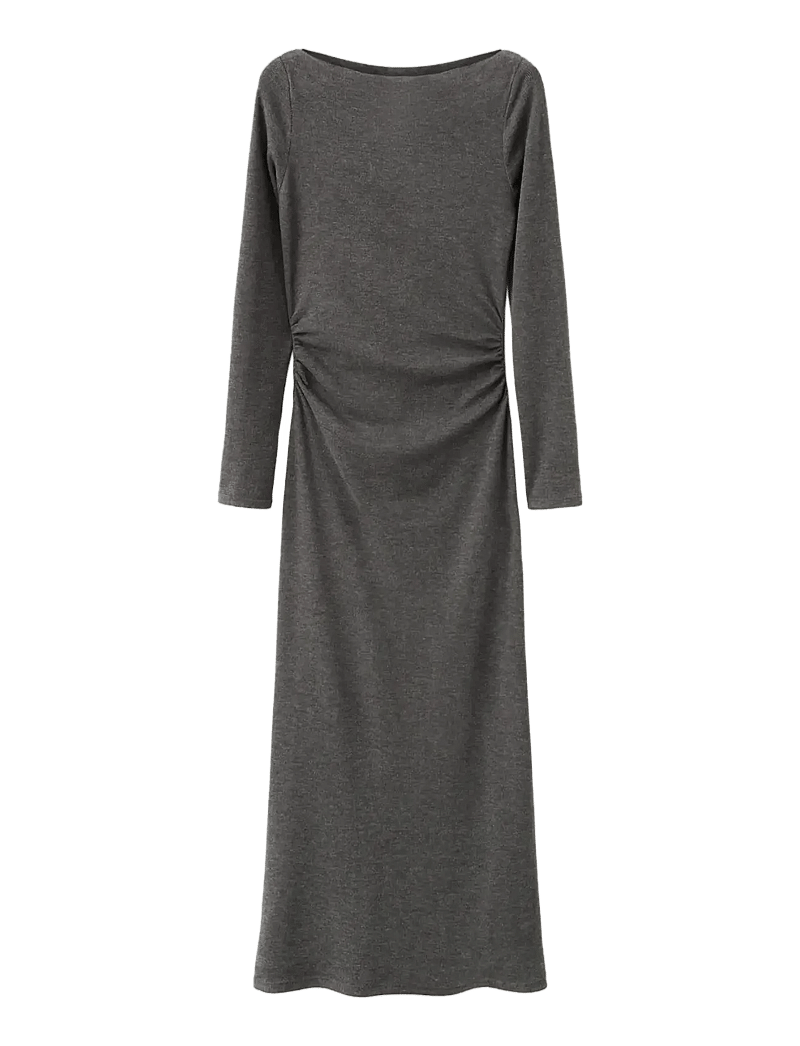 Mango - Fitted sweater dress - stramme kjoler - grey - 1