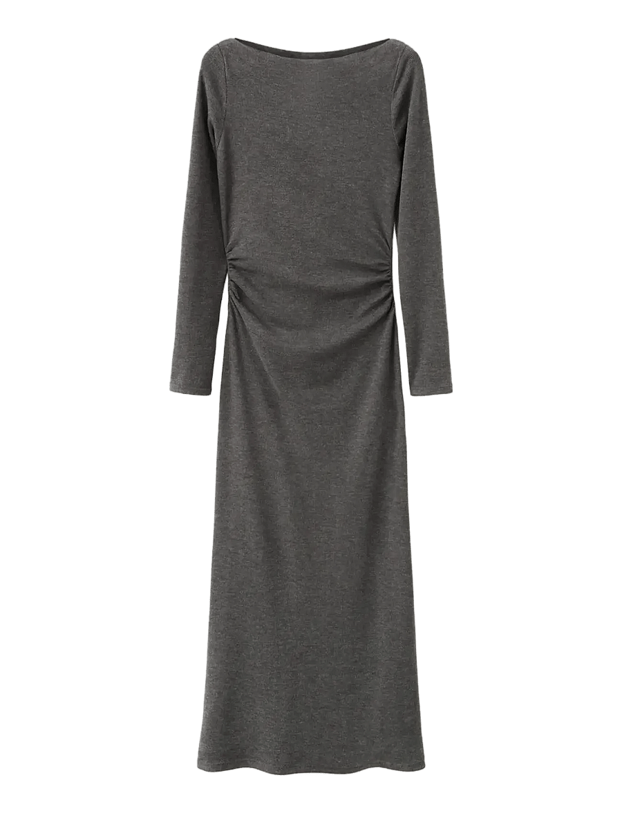 Mango - Fitted sweater dress - stramme kjoler - grey - 1