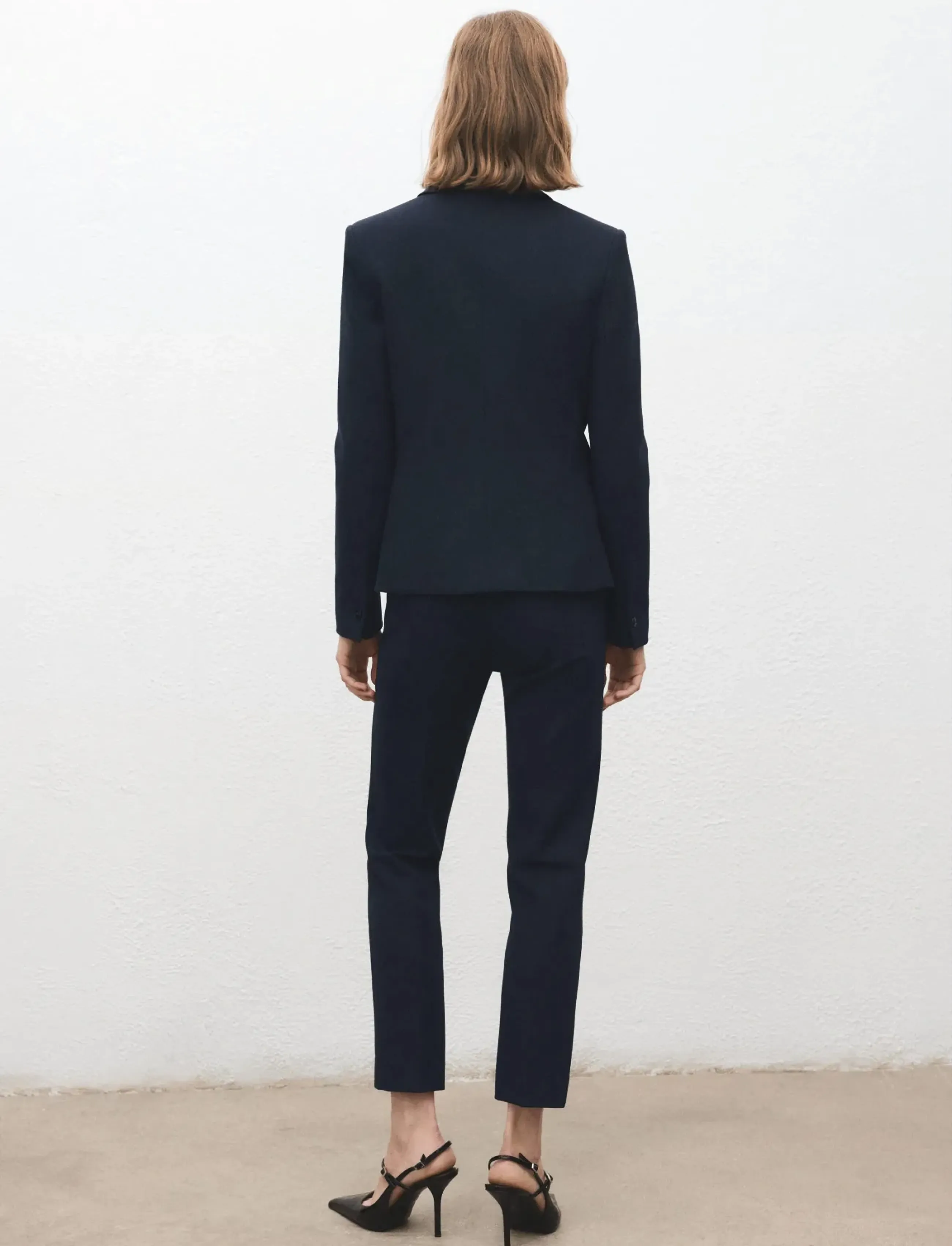 Mango - Mid-rise suit trousers - feestelijke kleding voor outlet-prijzen - navy - 3