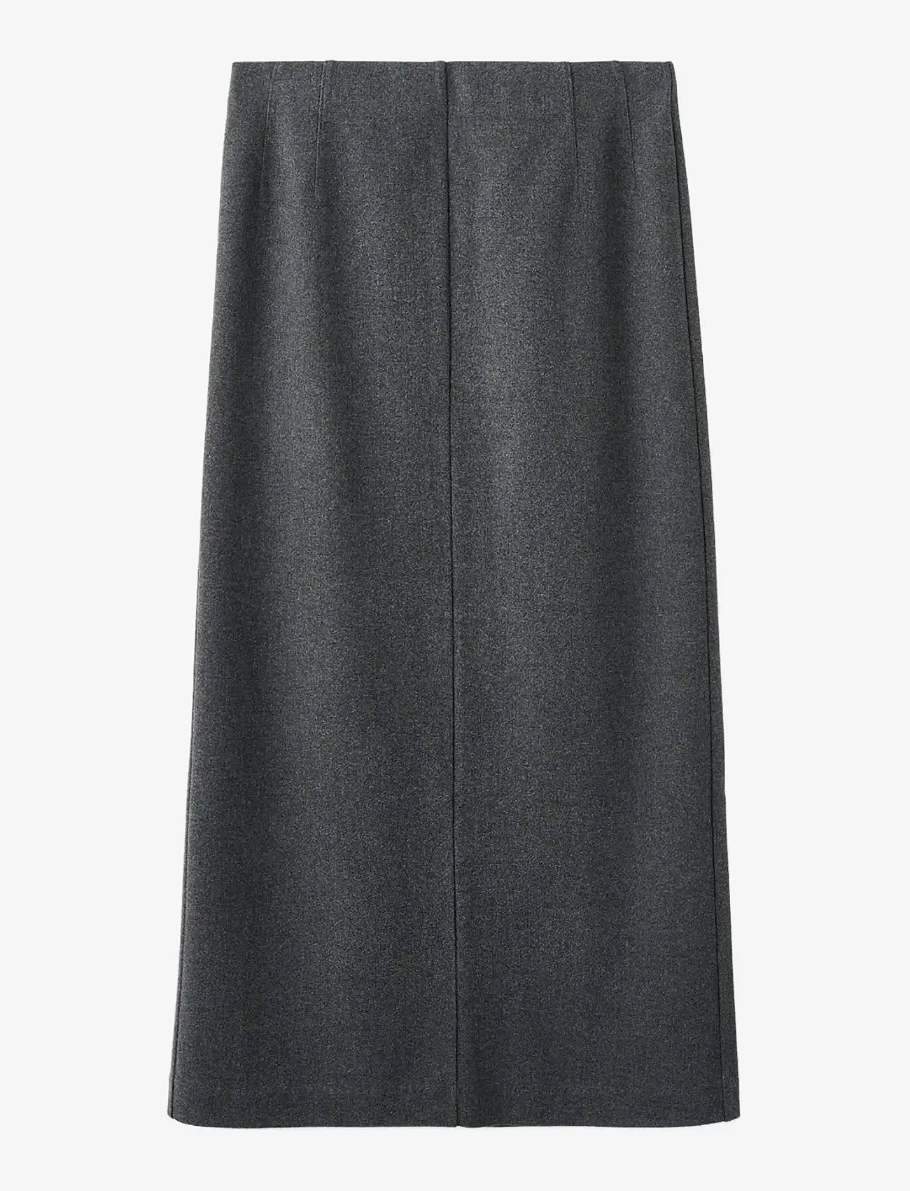 Mango - Opening pencil skirt - midi kjolar - dark grey - 1