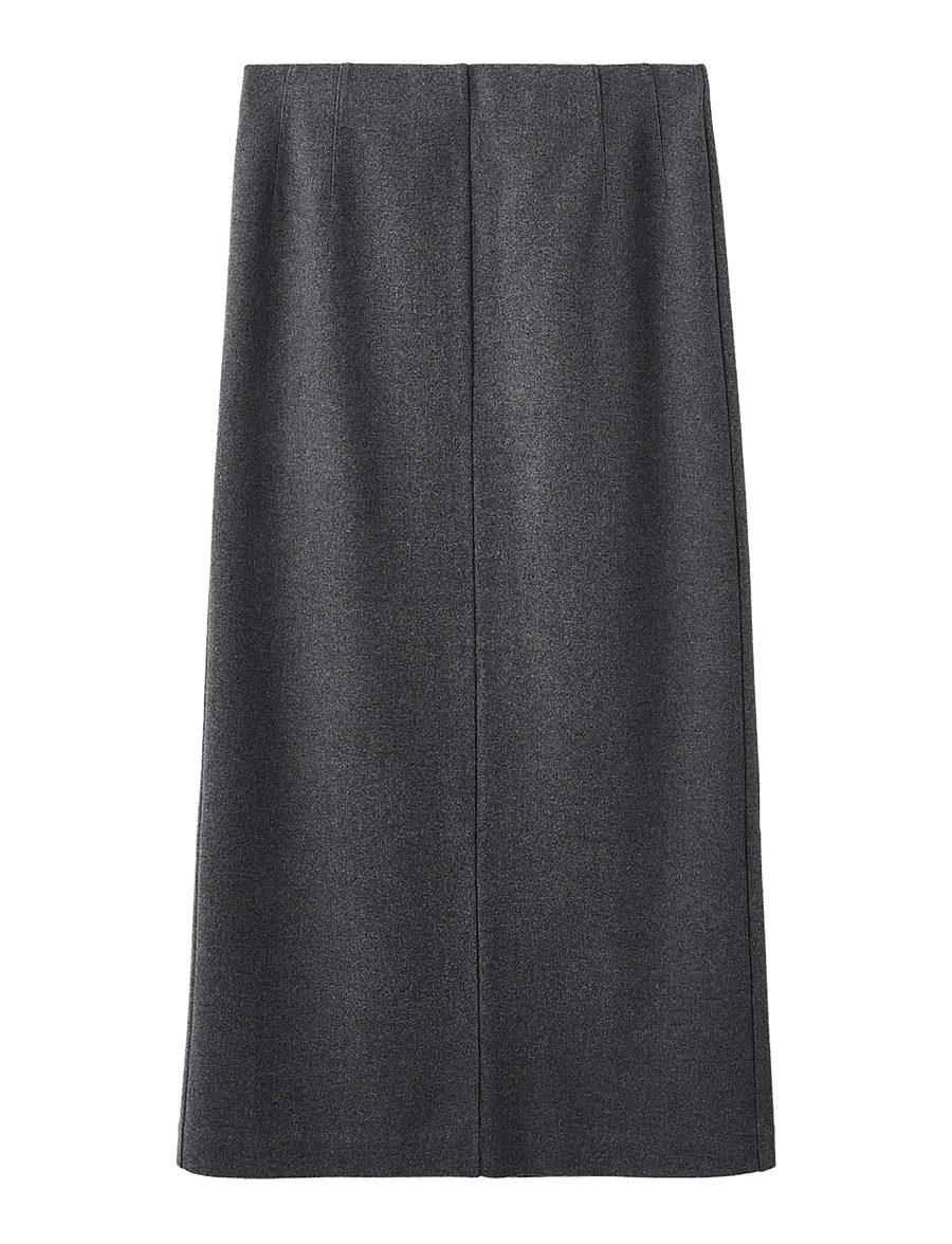 Mango - Opening pencil skirt - midi kjolar - dark grey - 1