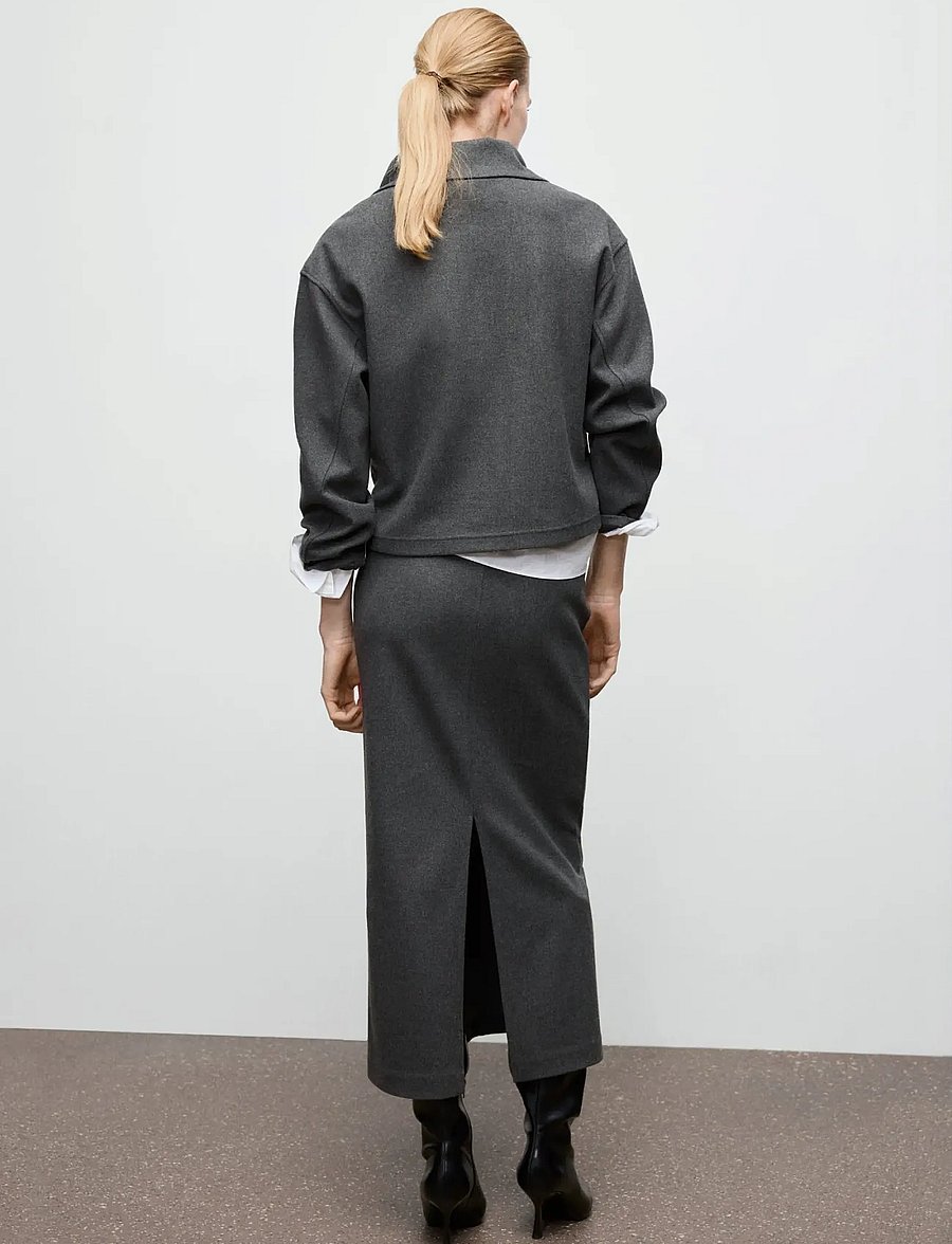 Mango - Opening pencil skirt - midi kjolar - dark grey - 2