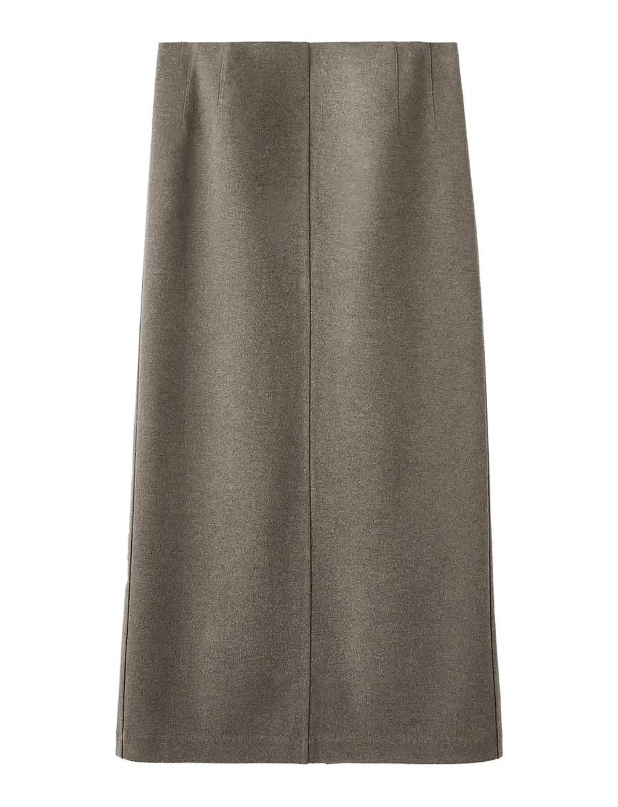 Mango - Opening pencil skirt - midi nederdele - medium brown - 1