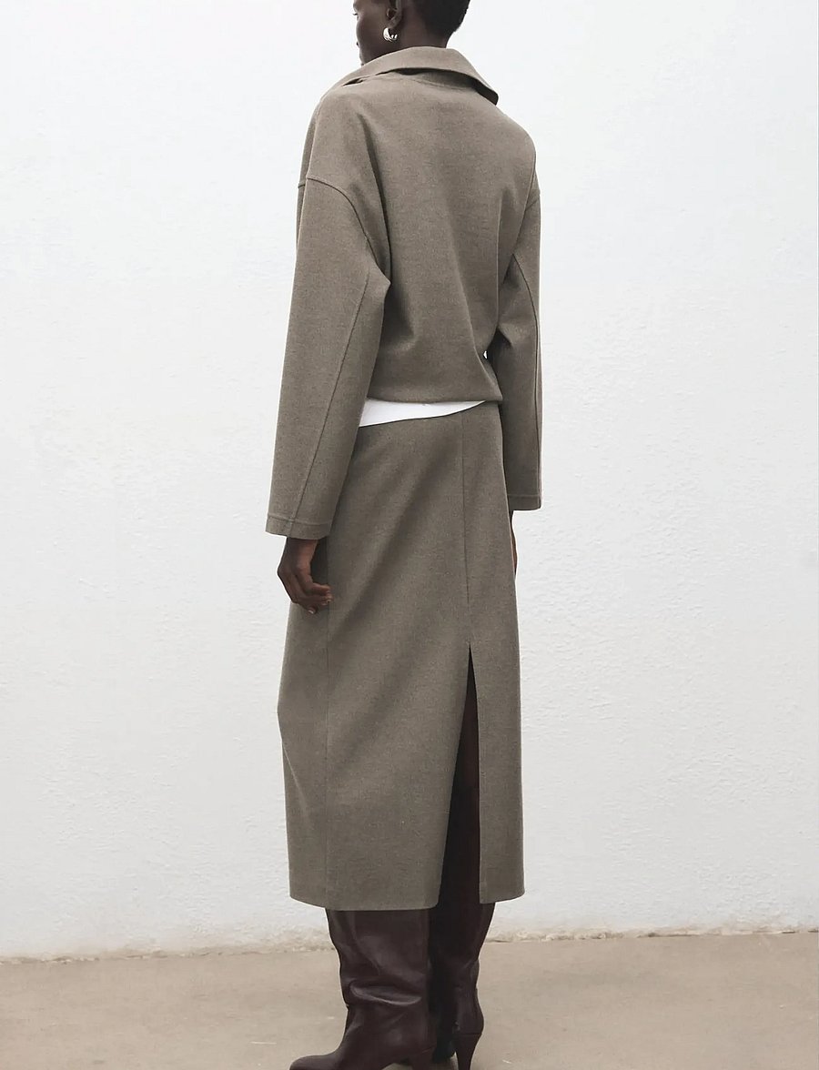 Mango - Opening pencil skirt - midi nederdele - medium brown - 2