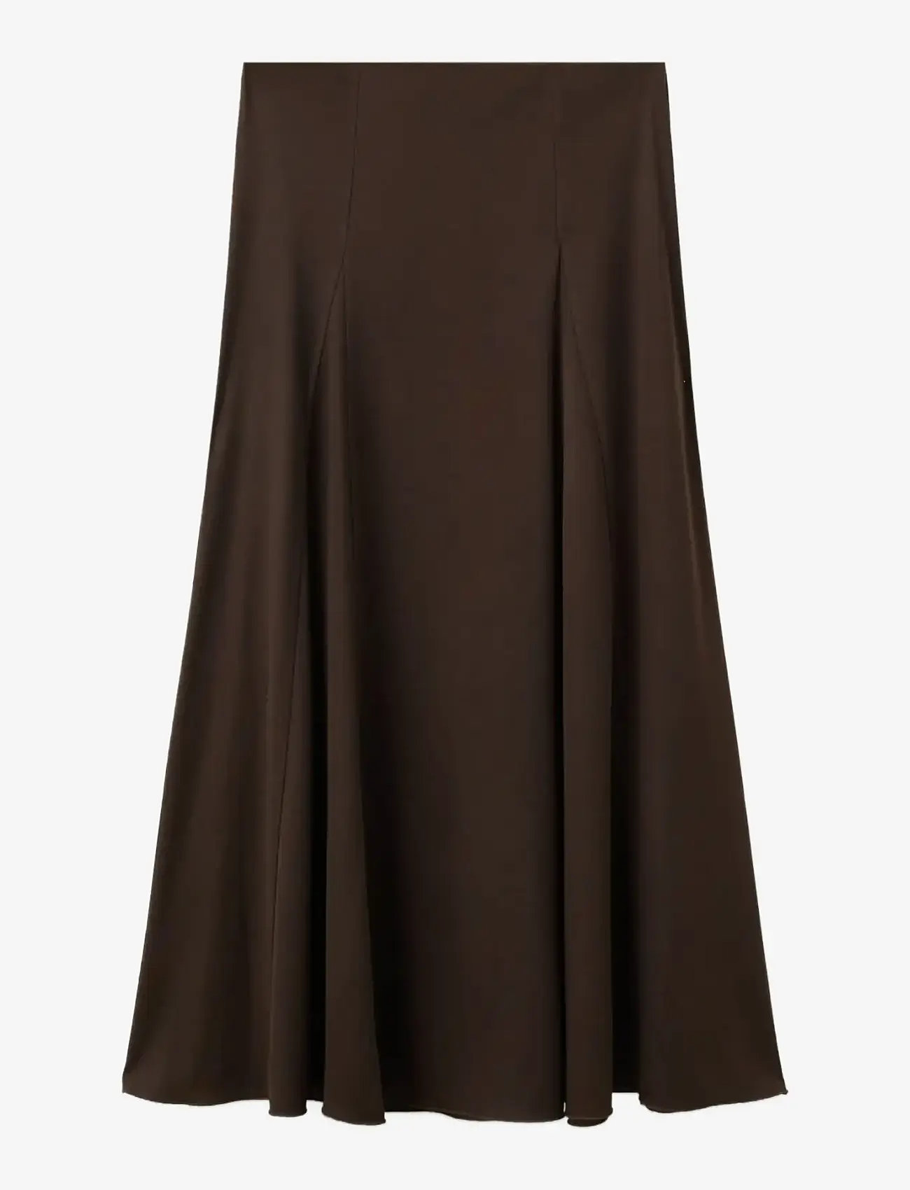 Mango - A-line skirt with godets - maxi röcke - brown - 1