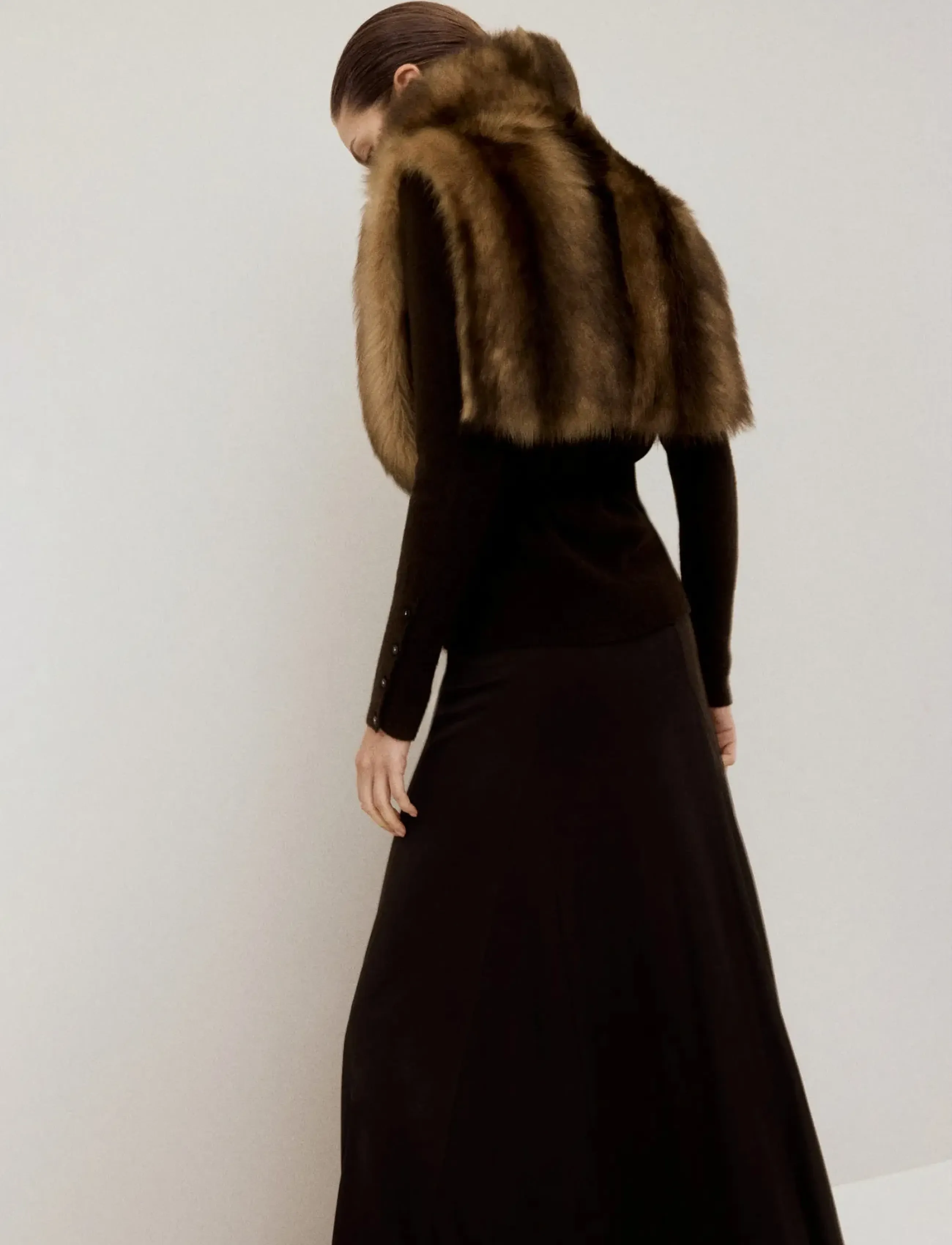 Mango - A-line skirt with godets - maxi skirts - brown - 2