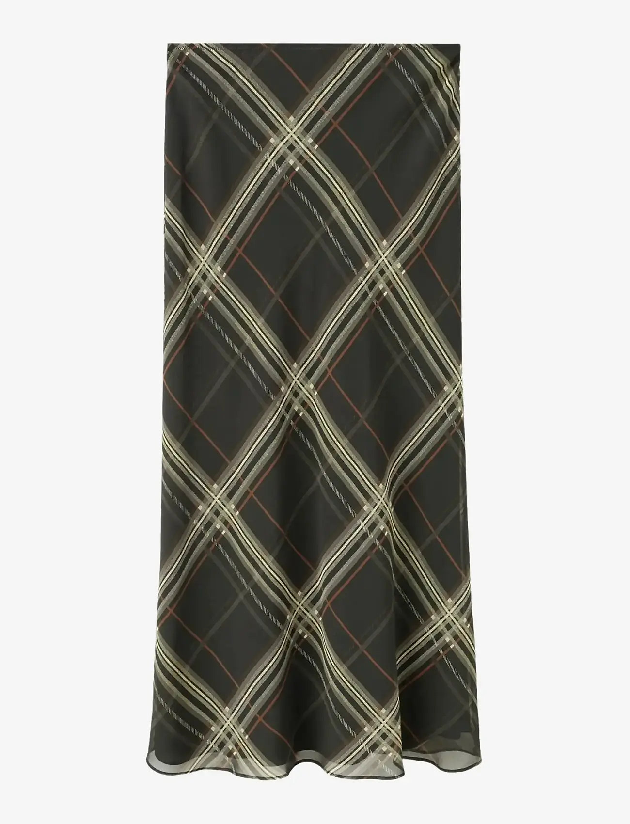 Mango - Checked long skirt - maxikjolar - black - 1