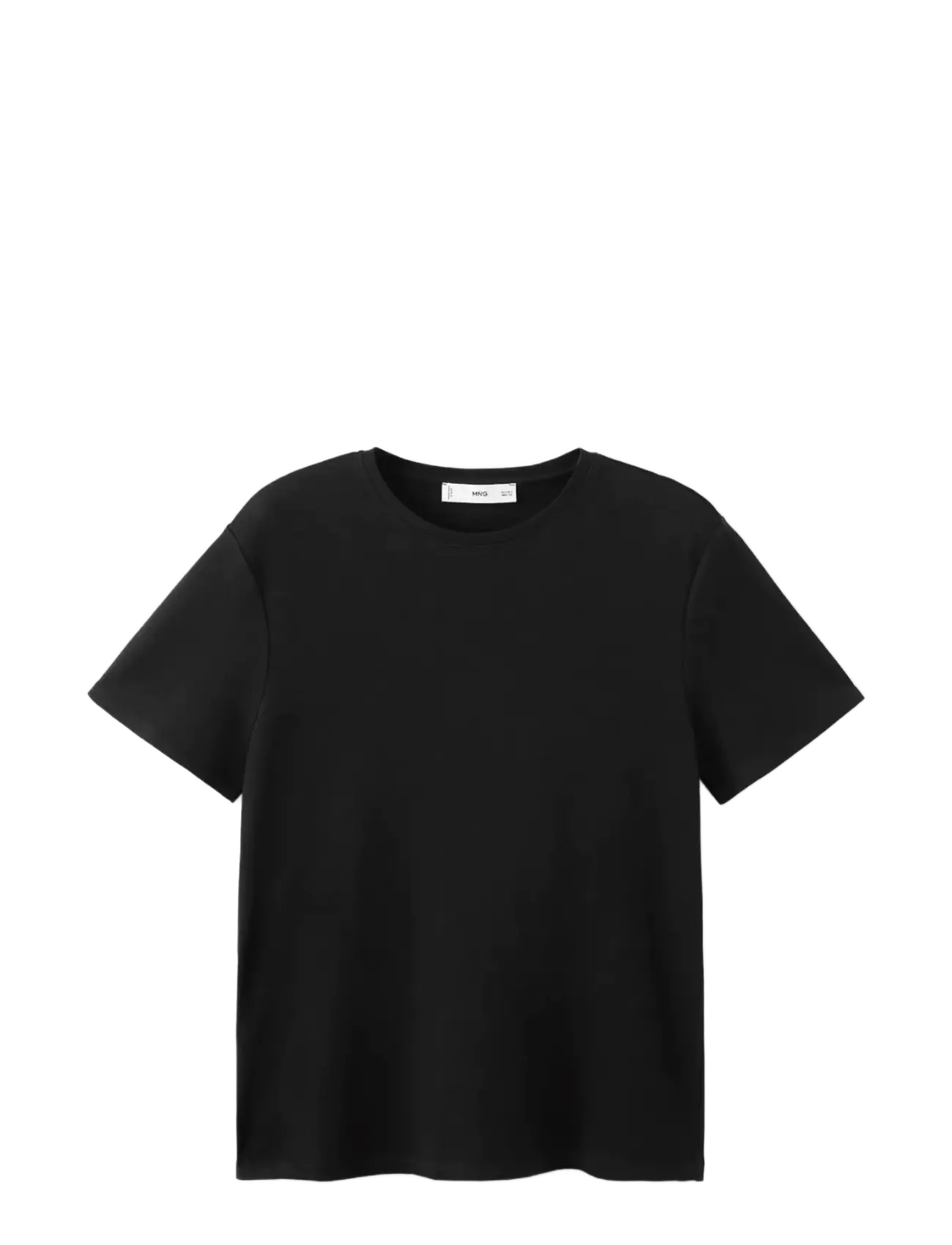 Mango Short-sleeved cotton t-shirt - Kampanja - BLACK / black