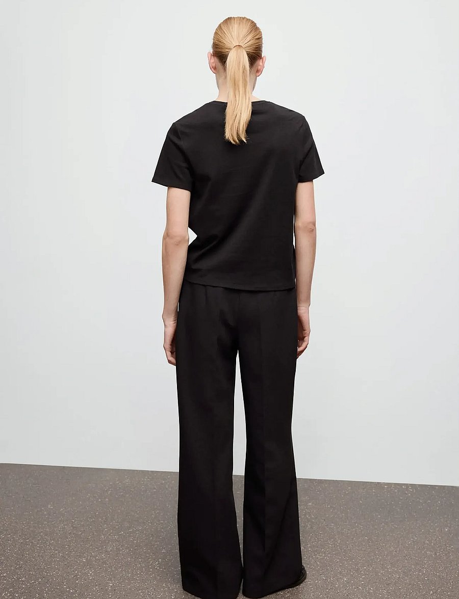 Mango - Short-sleeved cotton t-shirt - t-paidat - black - 2