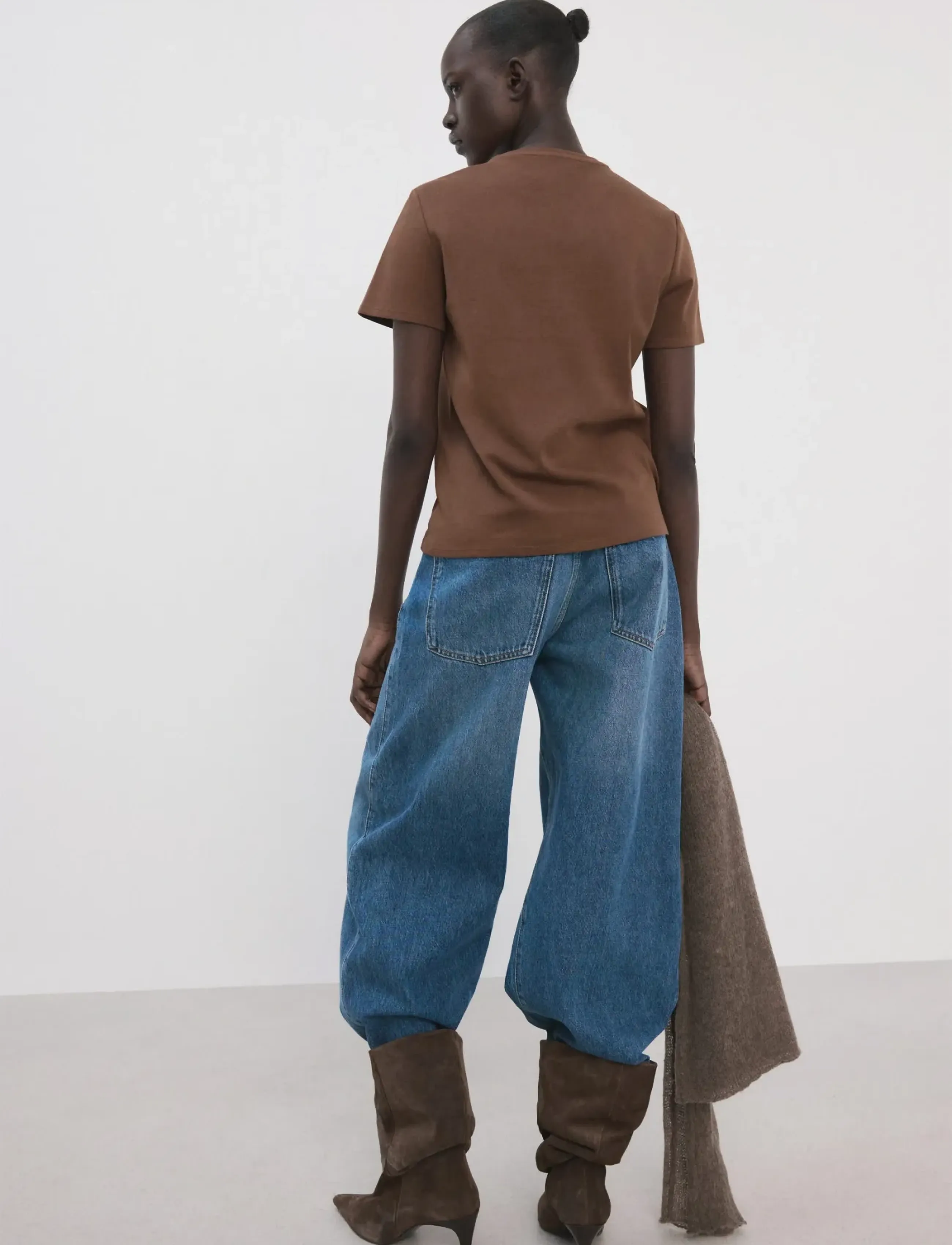 Mango - Short-sleeved cotton t-shirt - t-shirts - brown - 2