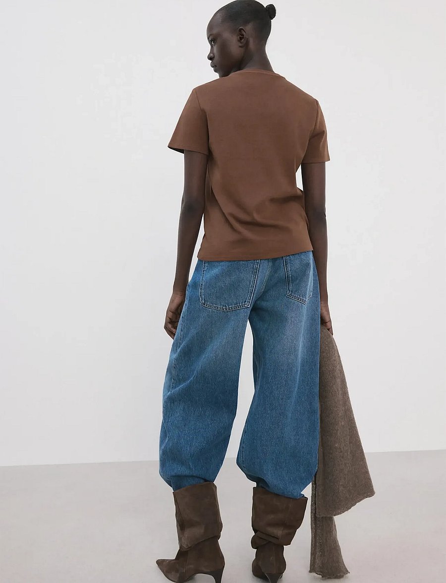 Mango - Short-sleeved cotton t-shirt - t-shirts - brown - 2
