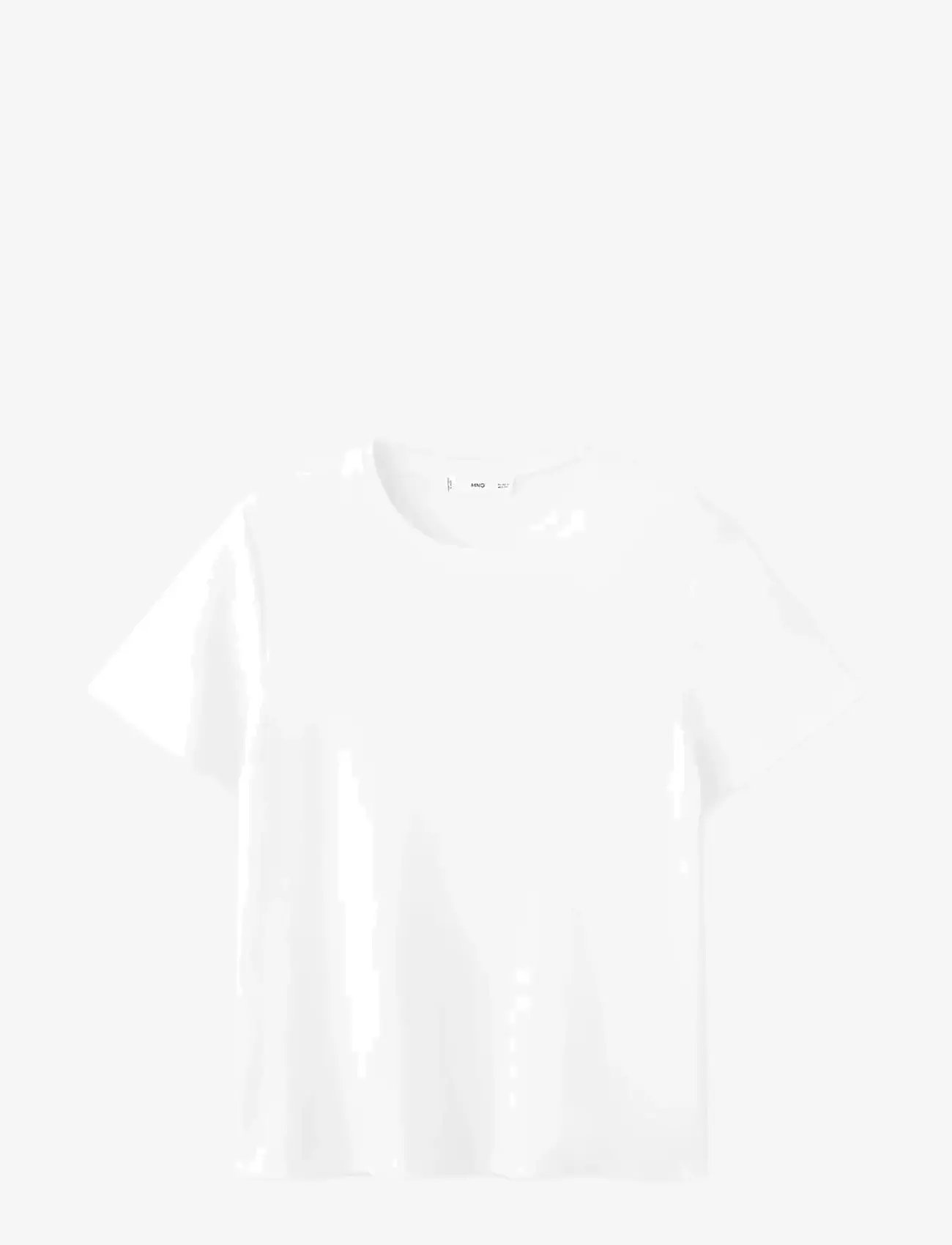 Mango - Short-sleeved cotton t-shirt - t-shirts - white - 1