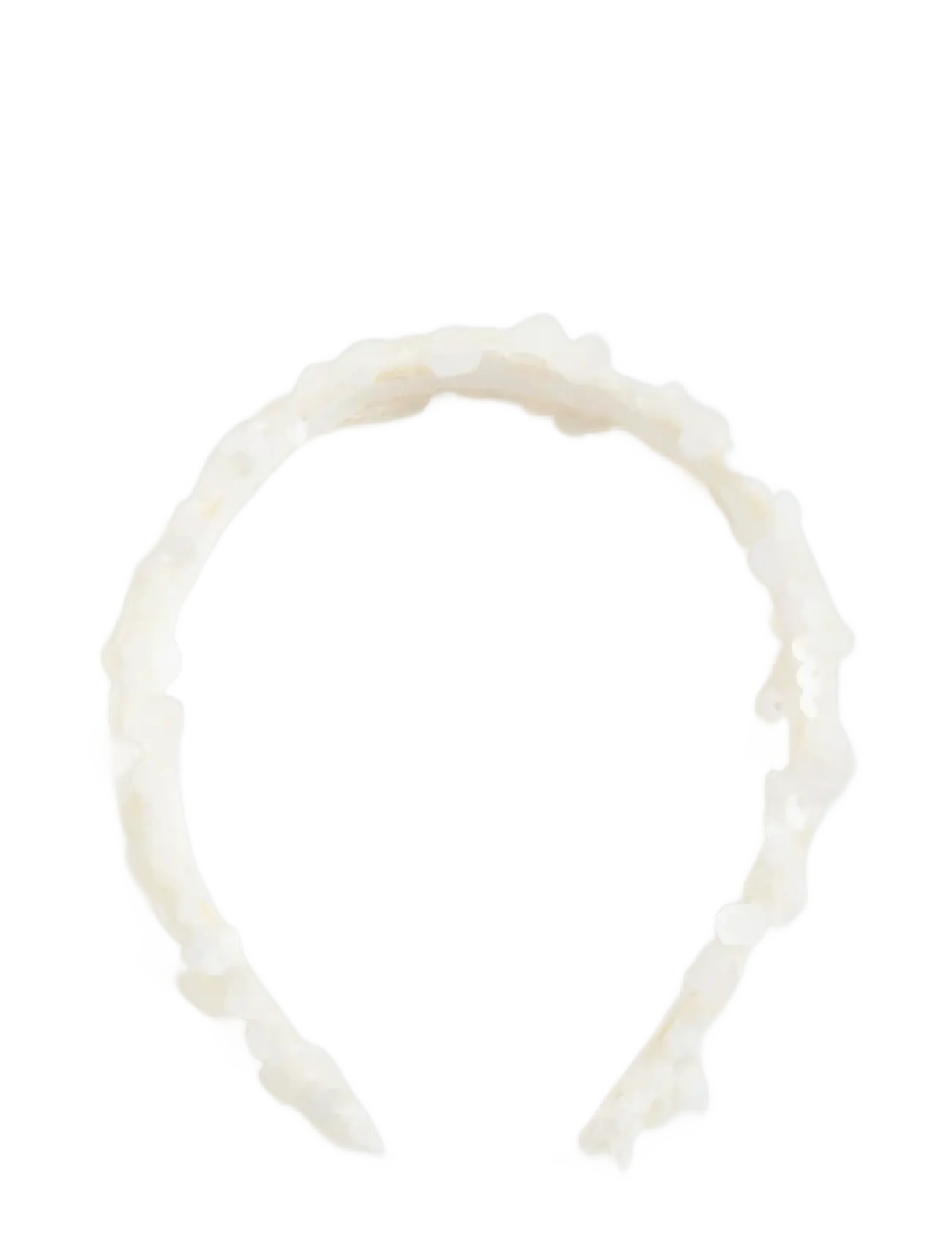 Mango Beaded detail headband - Headbands - LIGHT BEIGE / cream