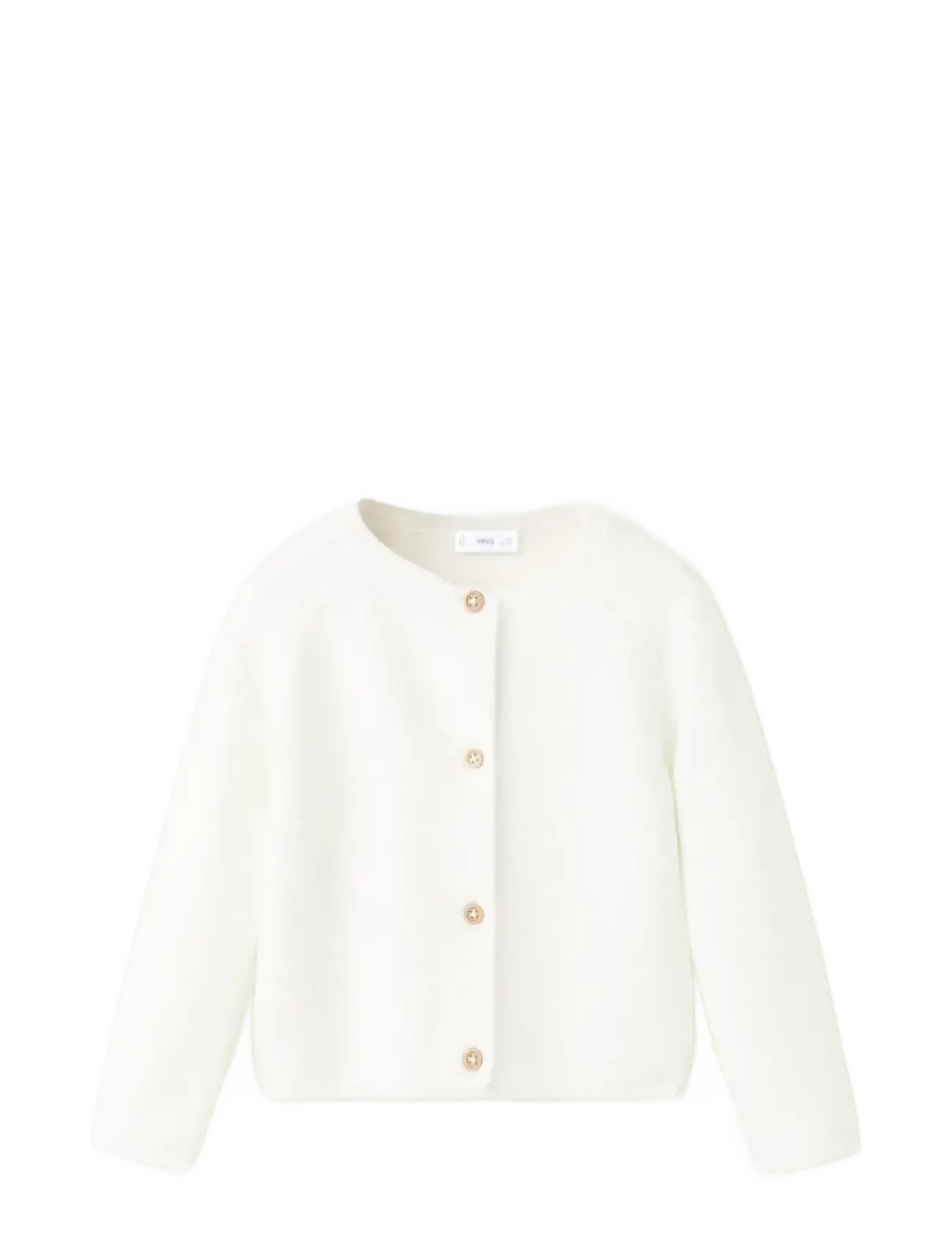 Mango Long Sleeves Knit Cardigan, 1-3M, Knitwear, Weiß - Cardigans, Kinder