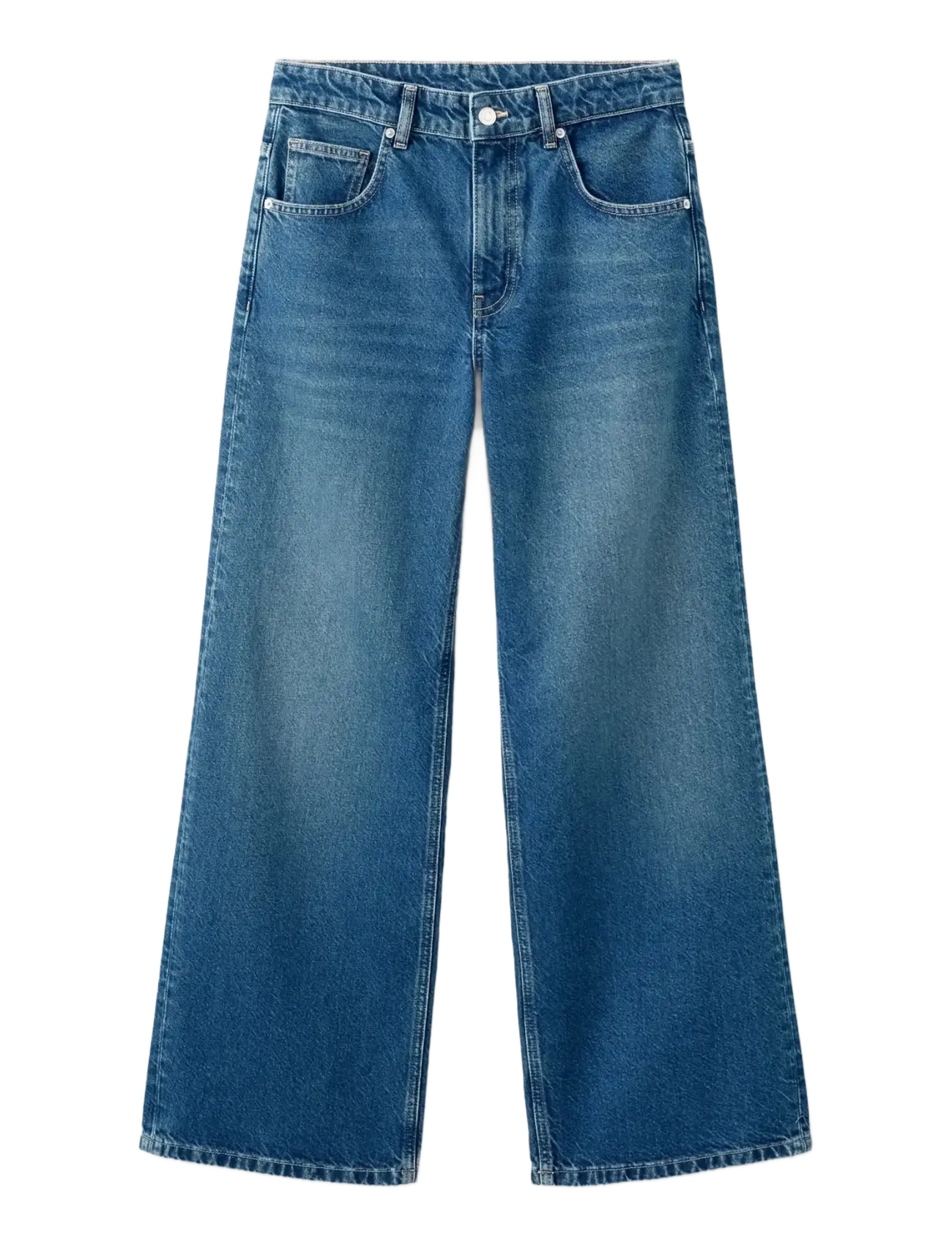 MANGO Mid-Rise Straight Jeans Blau - 34 - Damen