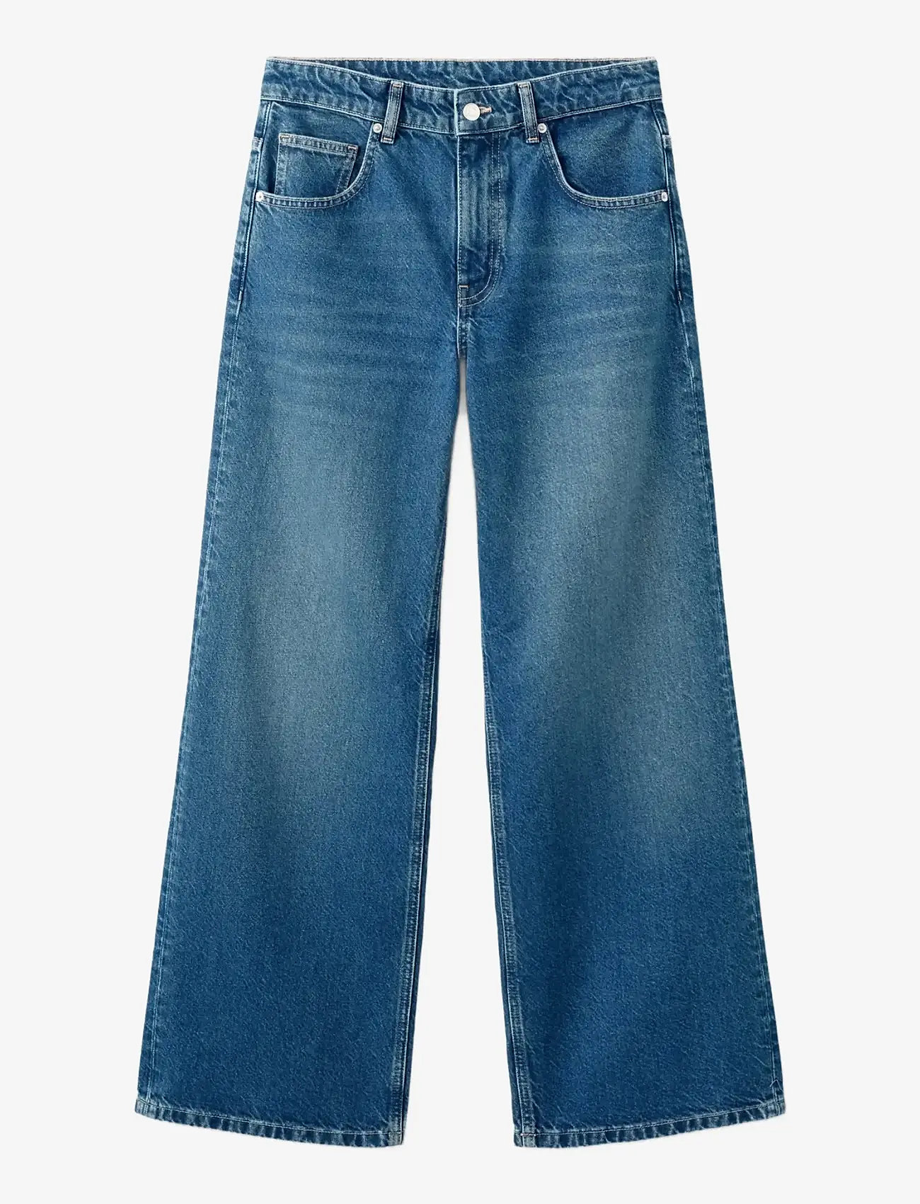 Mango - Mid-rise straight jeans - straight jeans - open blue - 1