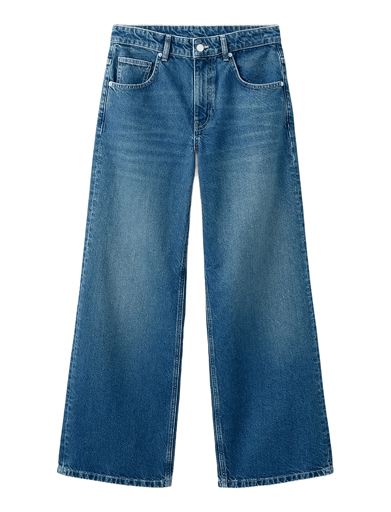 Mango - Mid-rise straight jeans - straight jeans - open blue - 1