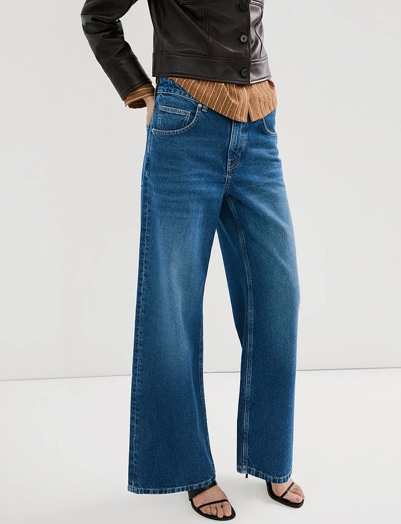 Mango - Mid-rise straight jeans - straight jeans - open blue - 0