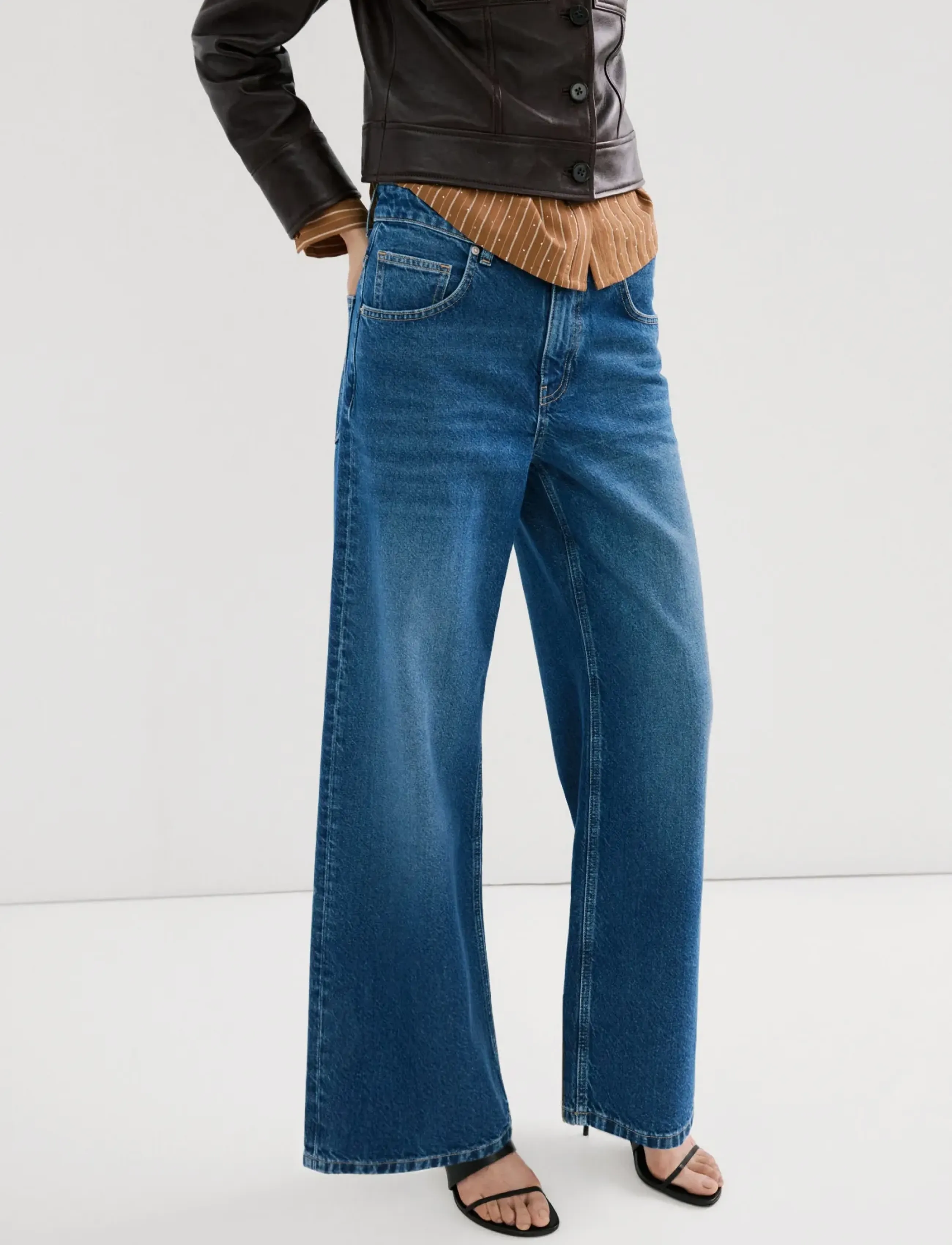 Mango Mid-rise straight jeans - Tøj - OPEN BLUE / blue